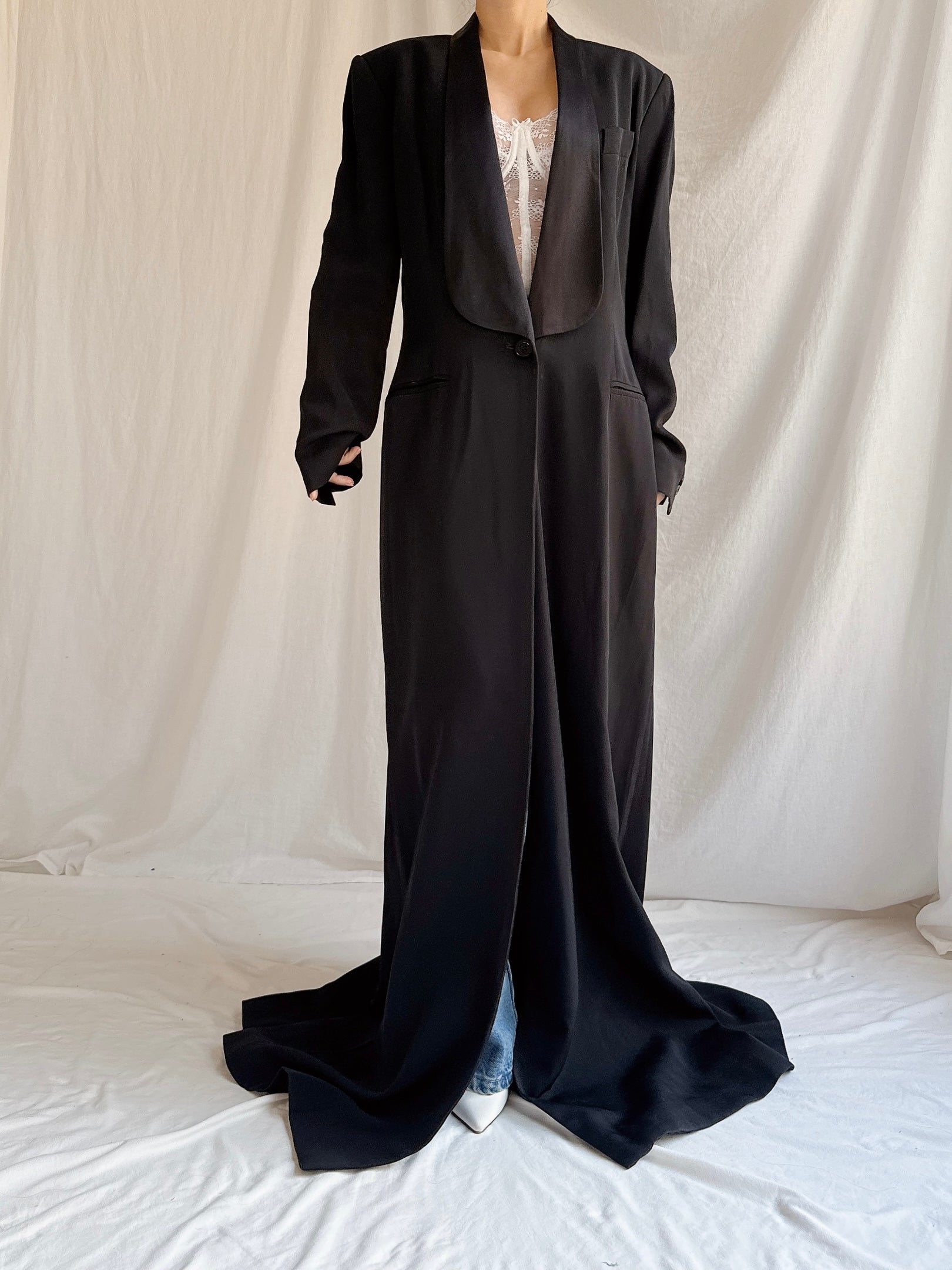 Vintage Jasper Long Tuxedo Coat - M