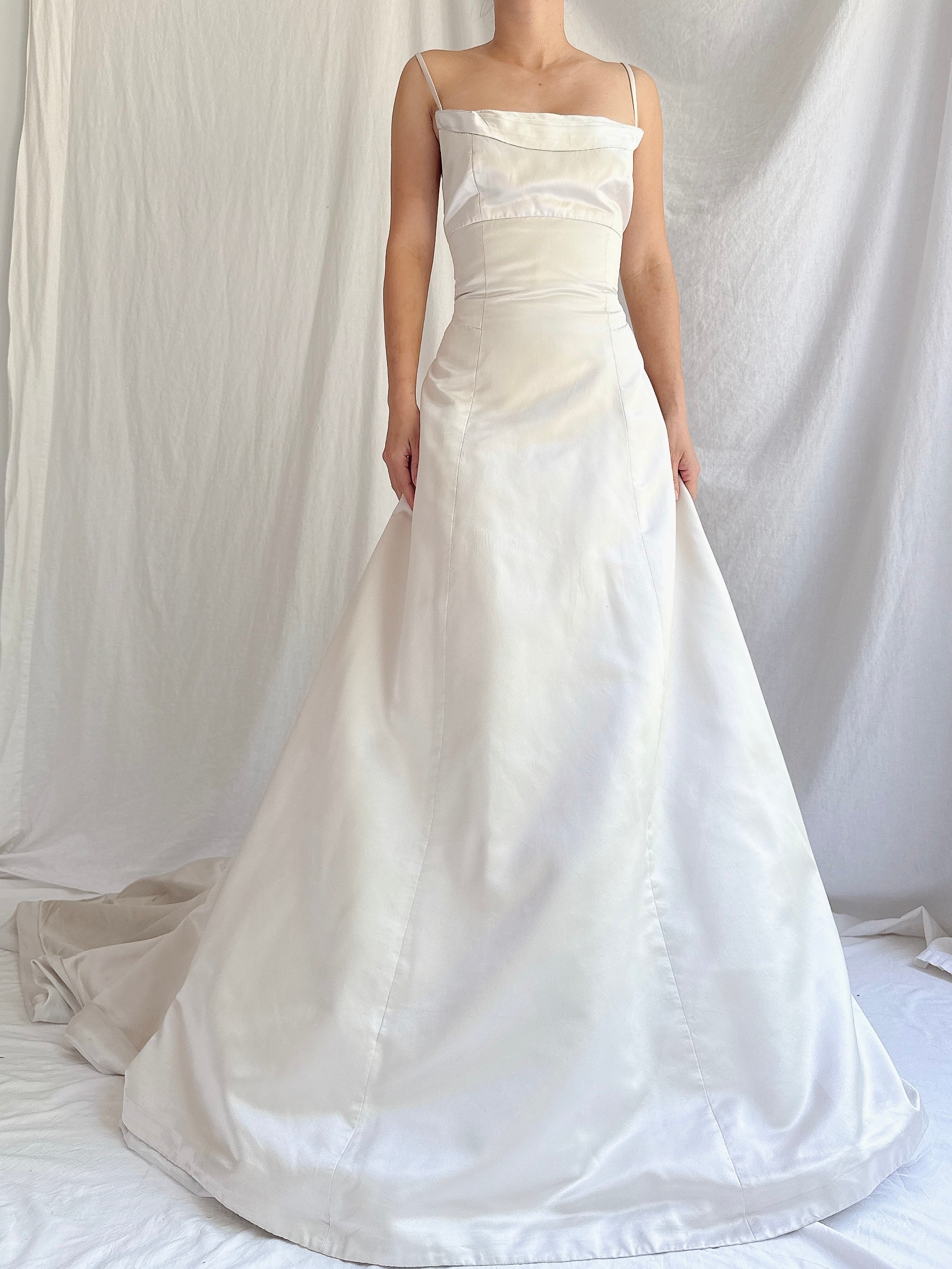 1990s Werkstatte Oyster Silk Gown - M