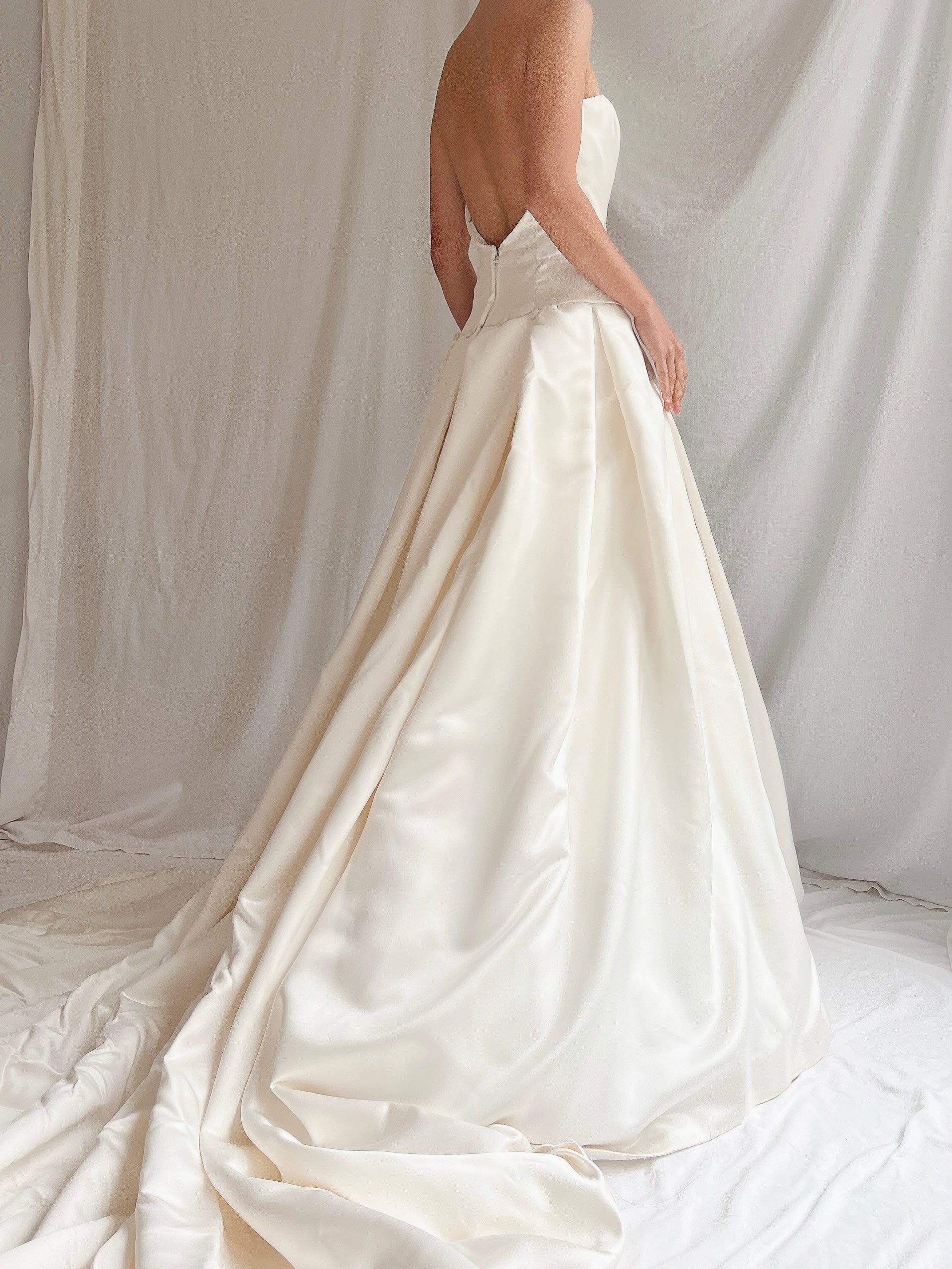 Vintage St. Pucci Satin Dropped Waist Gown - S/4/6