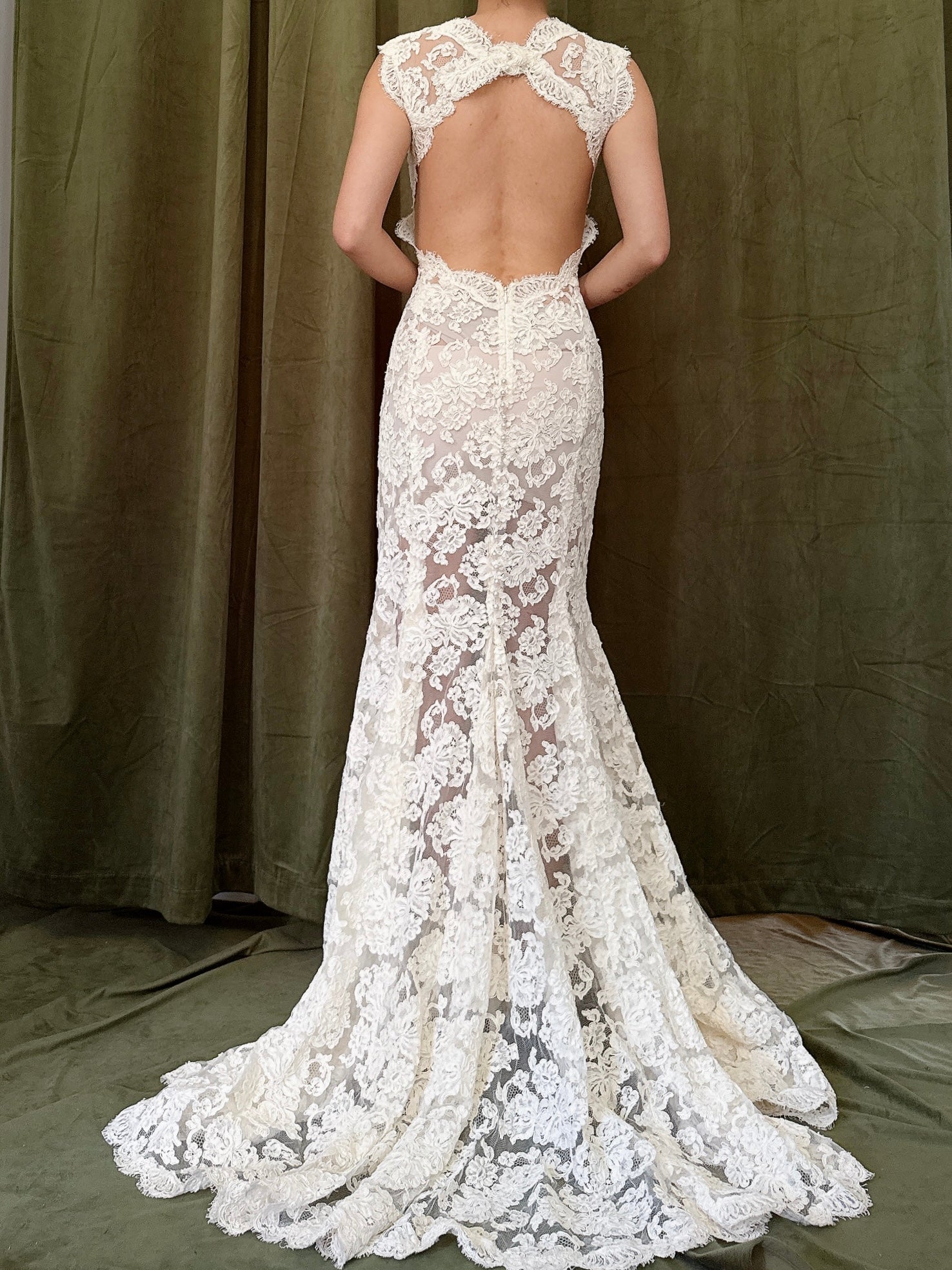 Vintage Monique Llhuilier Sheer Gown - M/6