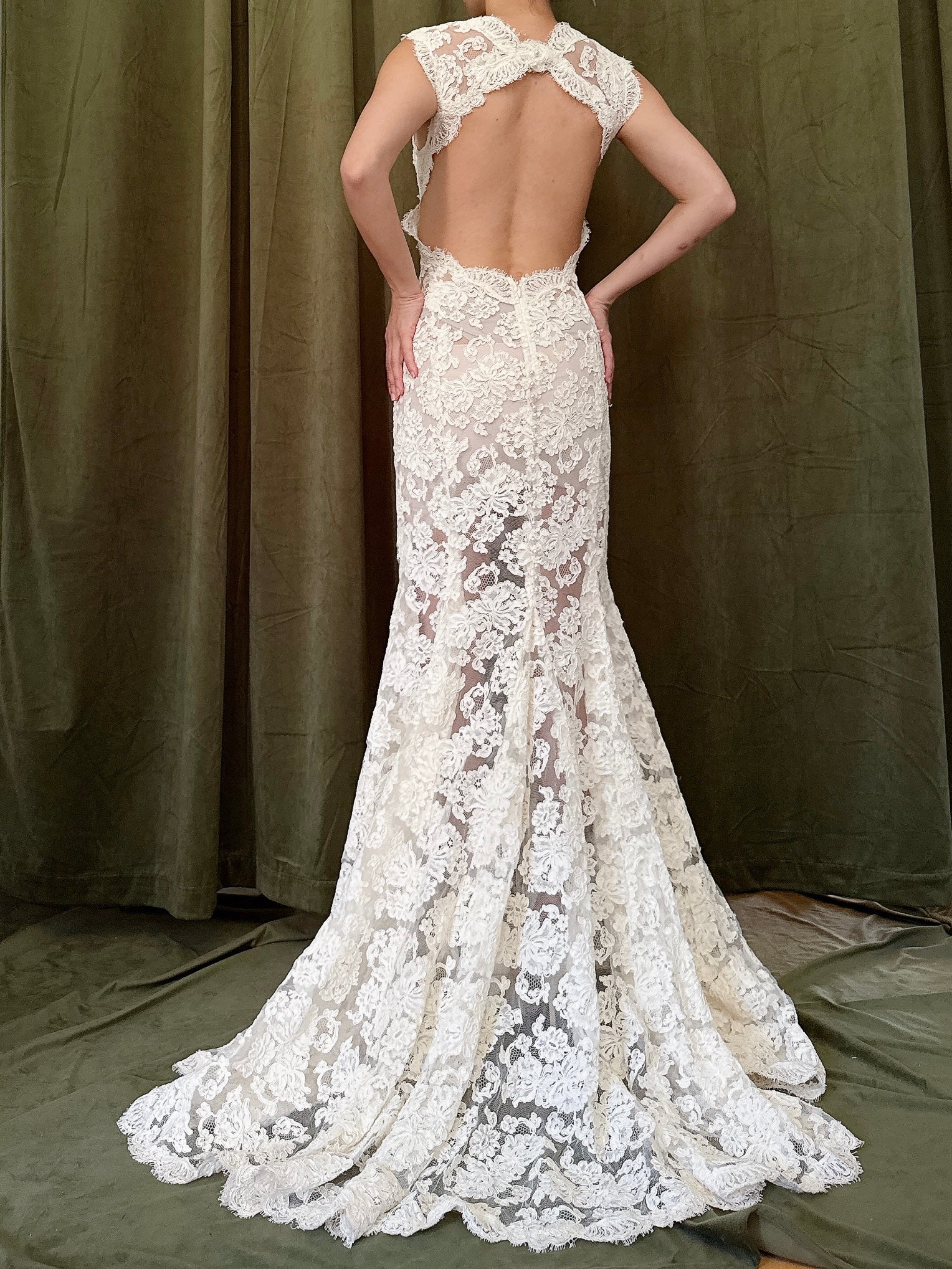 Vintage Monique Llhuilier Sheer Gown - M/6