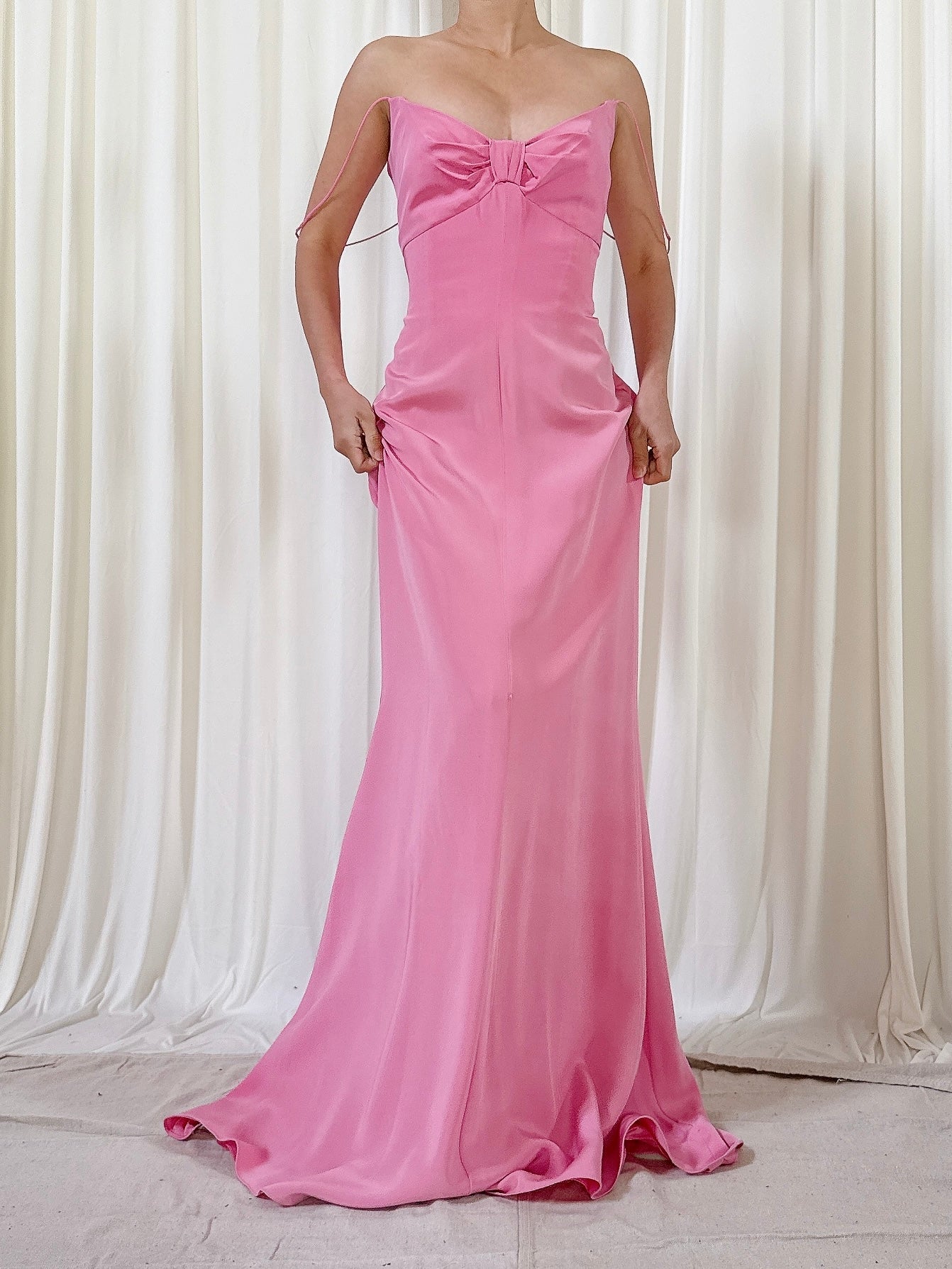 Vintage Belleville Sassoon Pink Strap Dress - UK 12