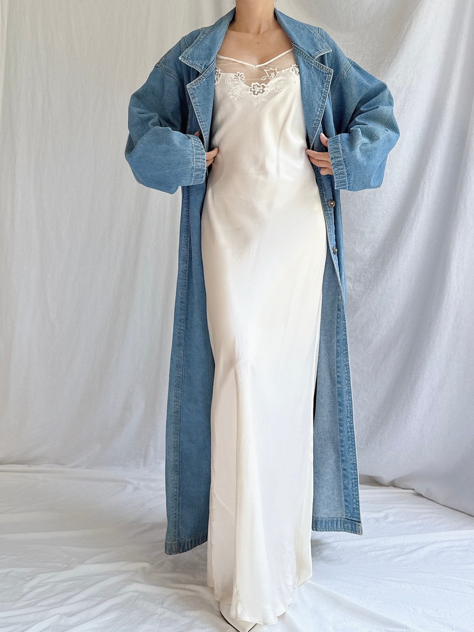 Vintage Denim Duster - M/L