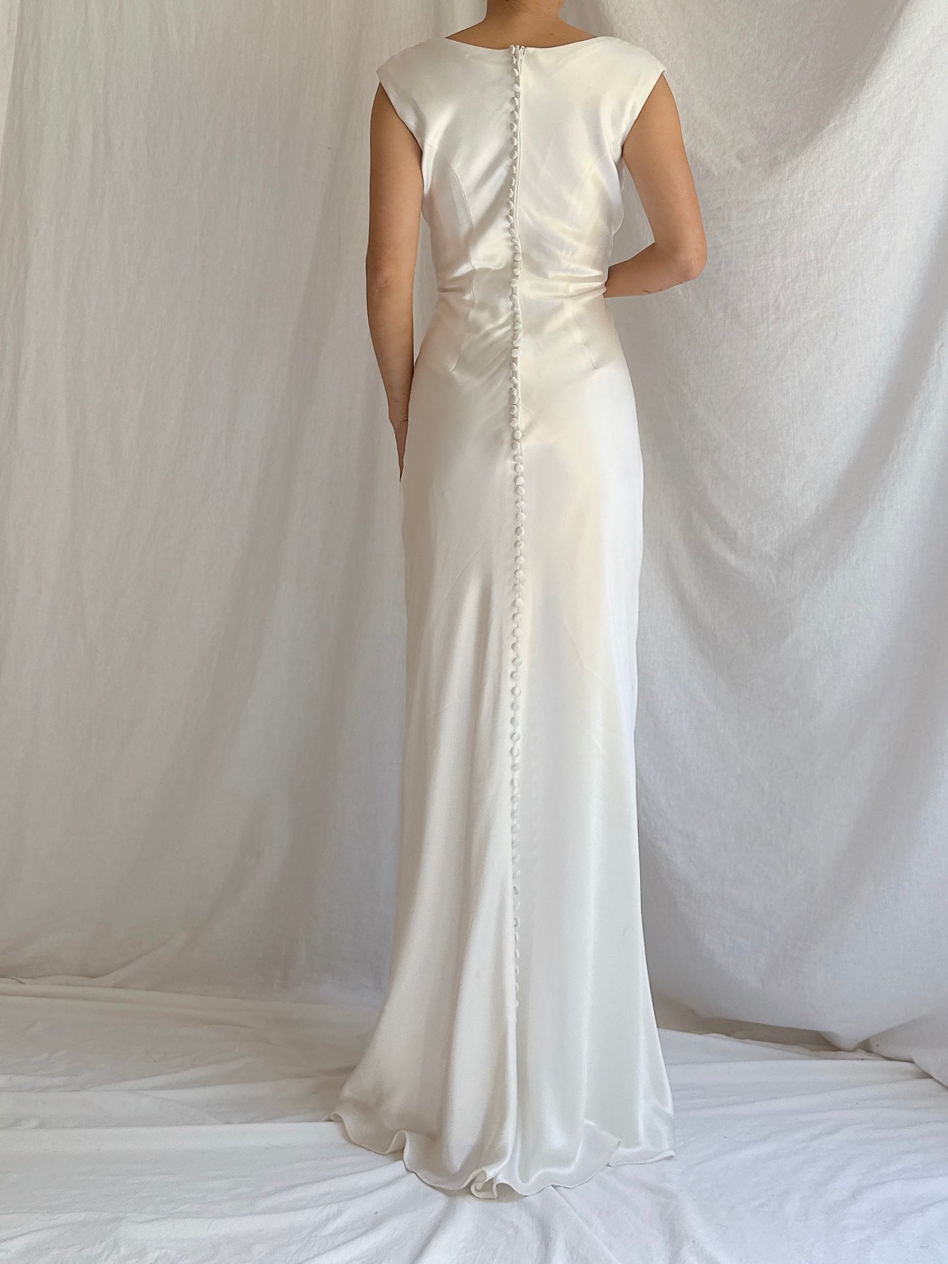 1990s Galina Satin Dress - S/4