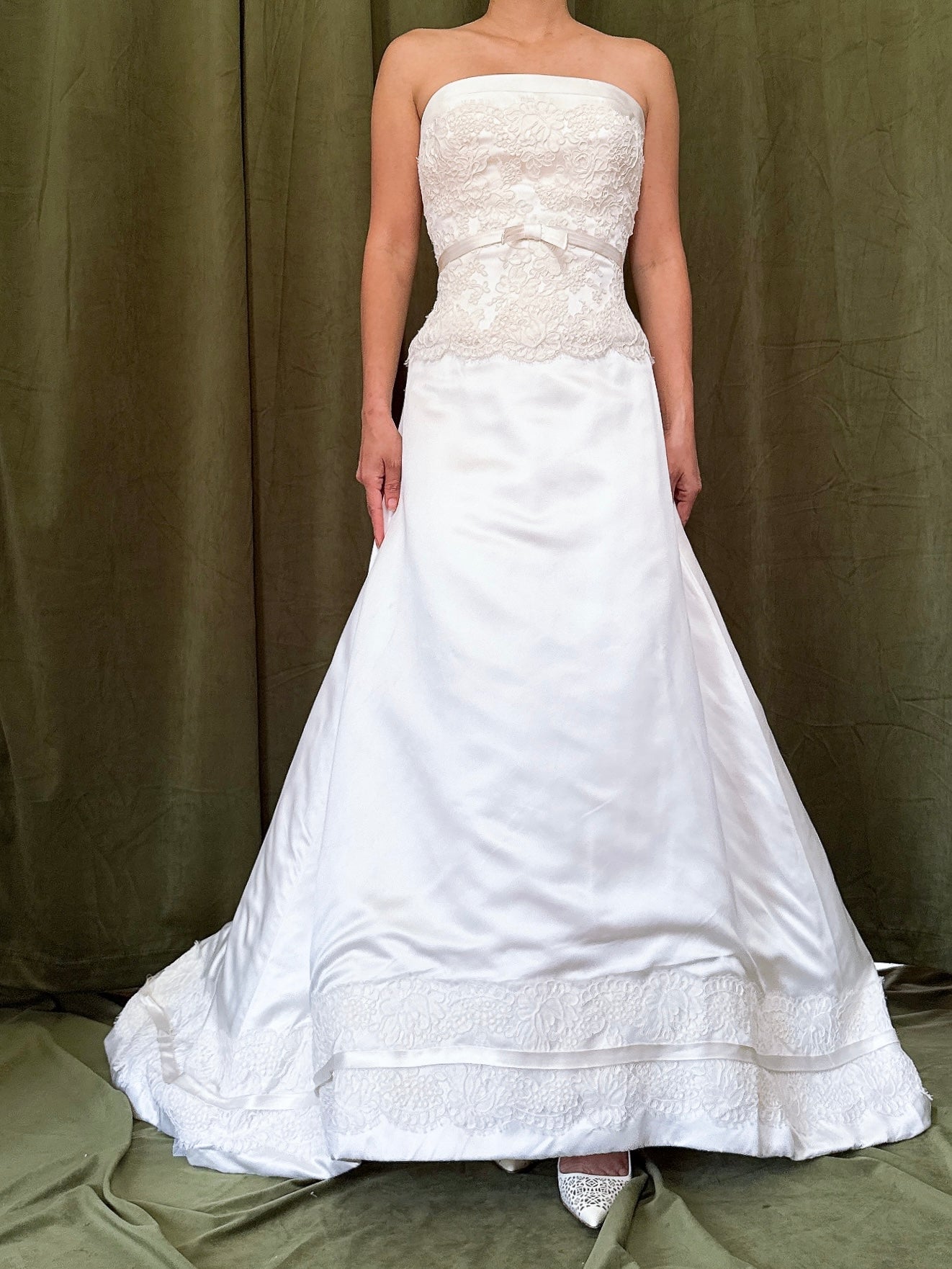 Vintage Rivini Silk Satin Strapless Gown - XS