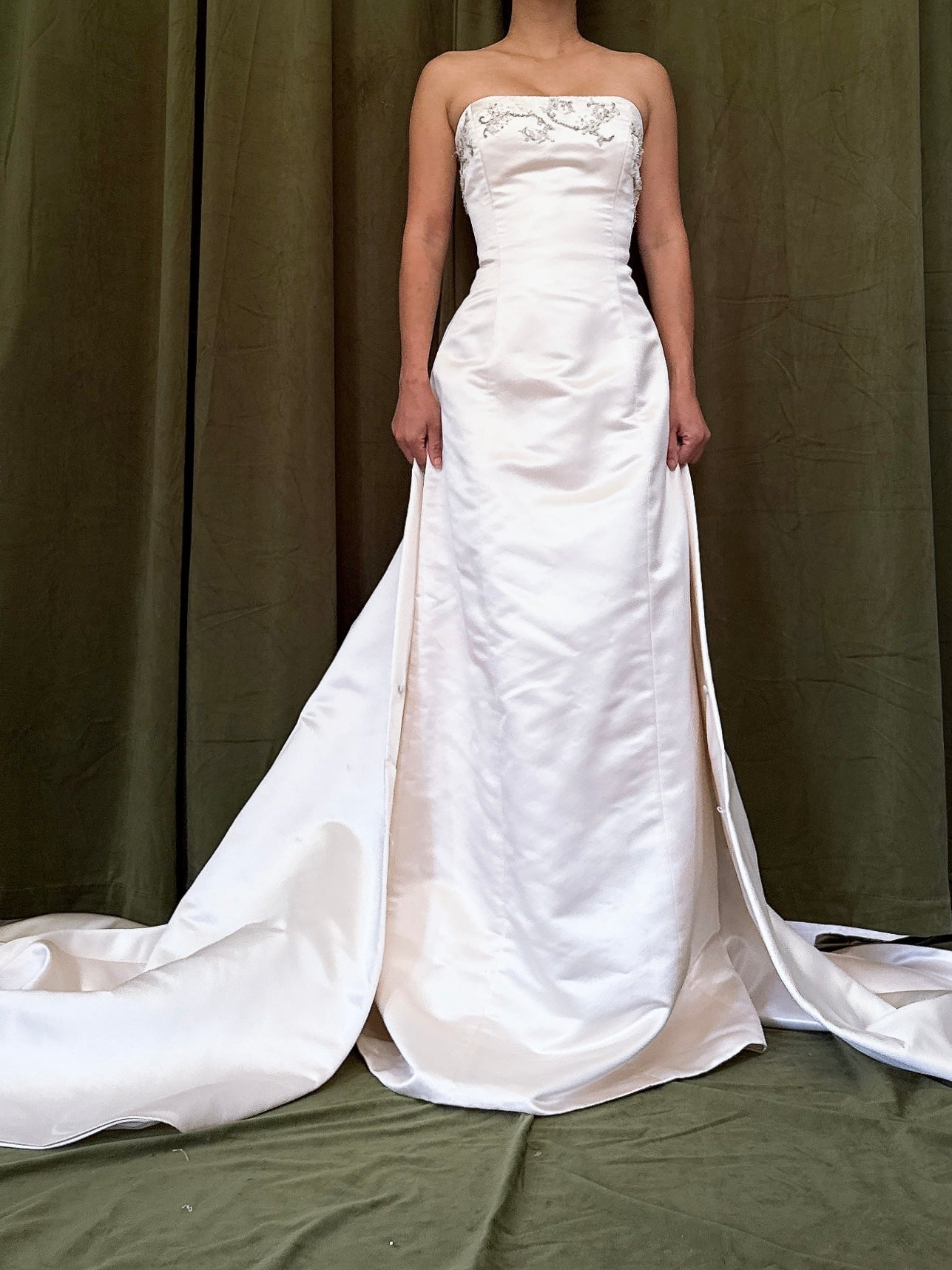 1990s Ulla-Maija Silk Strapless Gown - M