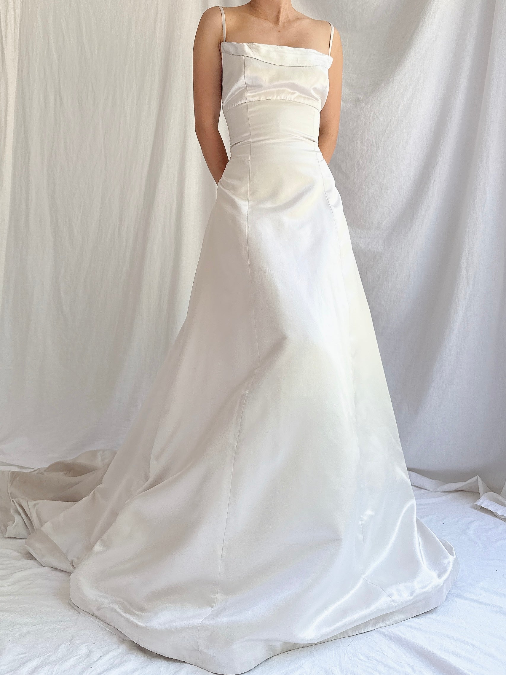 1990s Werkstatte Oyster Silk Gown - M