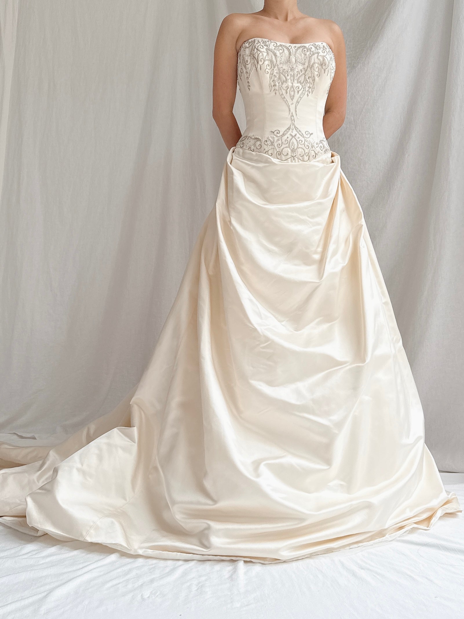 Vintage Sassi Holfold UK Silk Bustier Gown - M/10