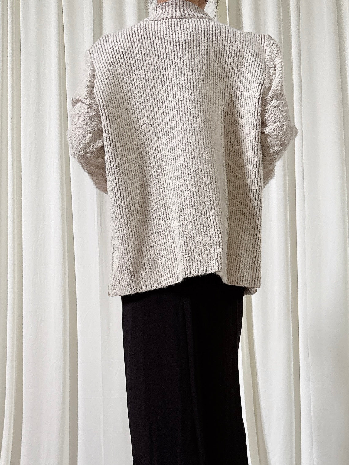 Vintage Tricot Chic Wool White Jacket - US 16
