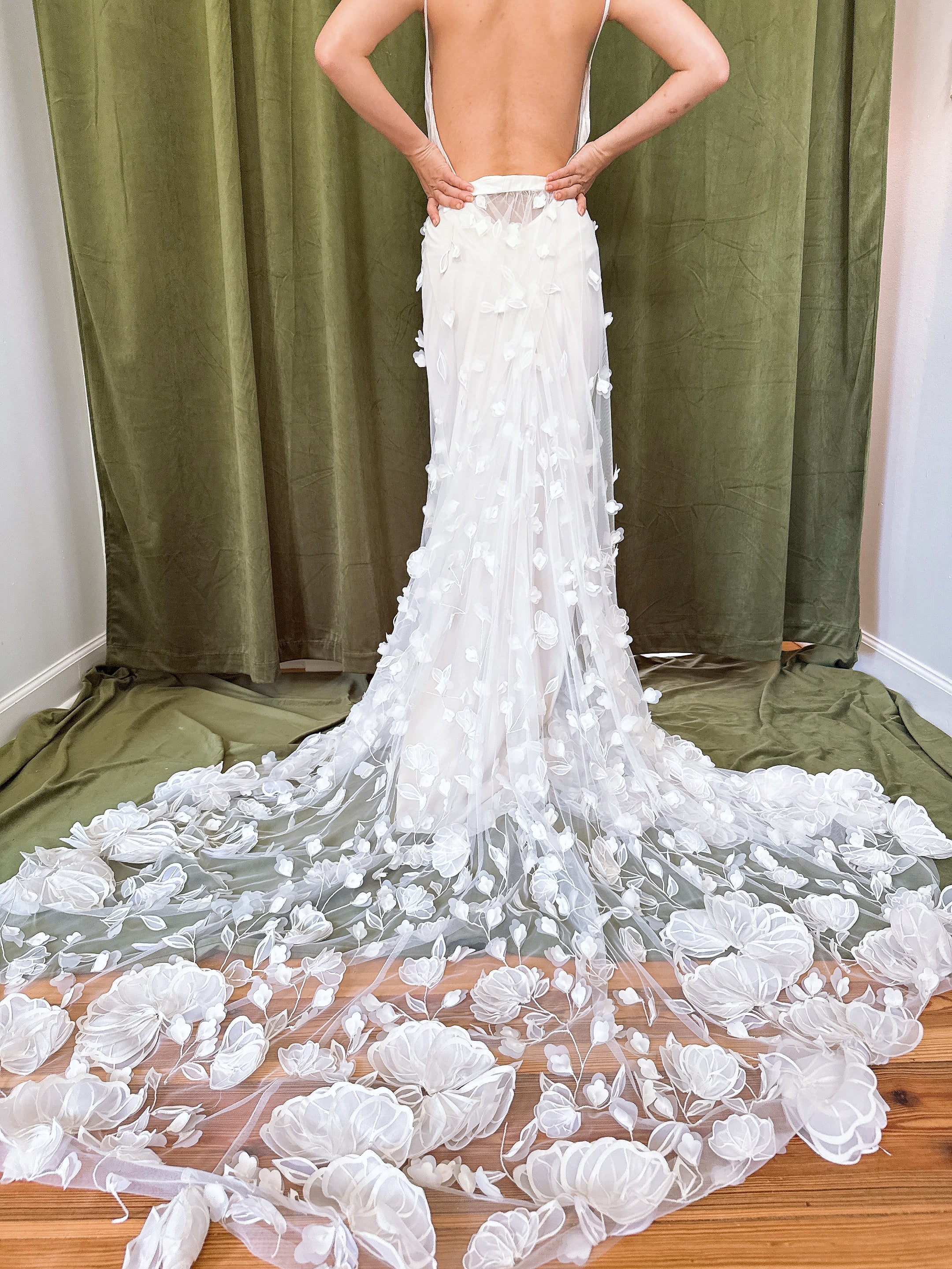Silk Slip and Organza Skirt Set - M