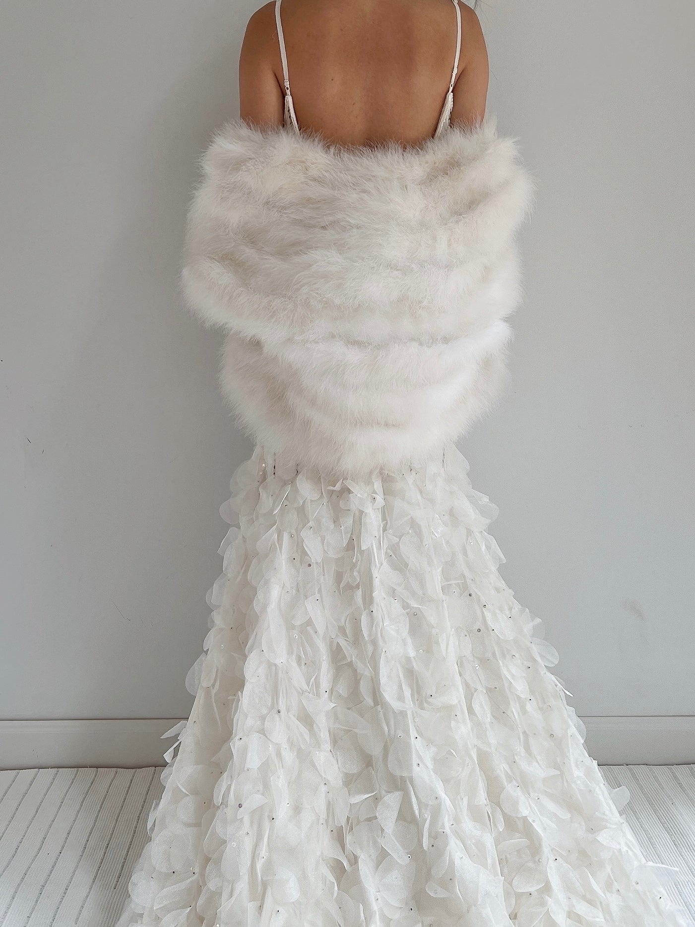 Vintage Marabou Feather Vest - OSFM