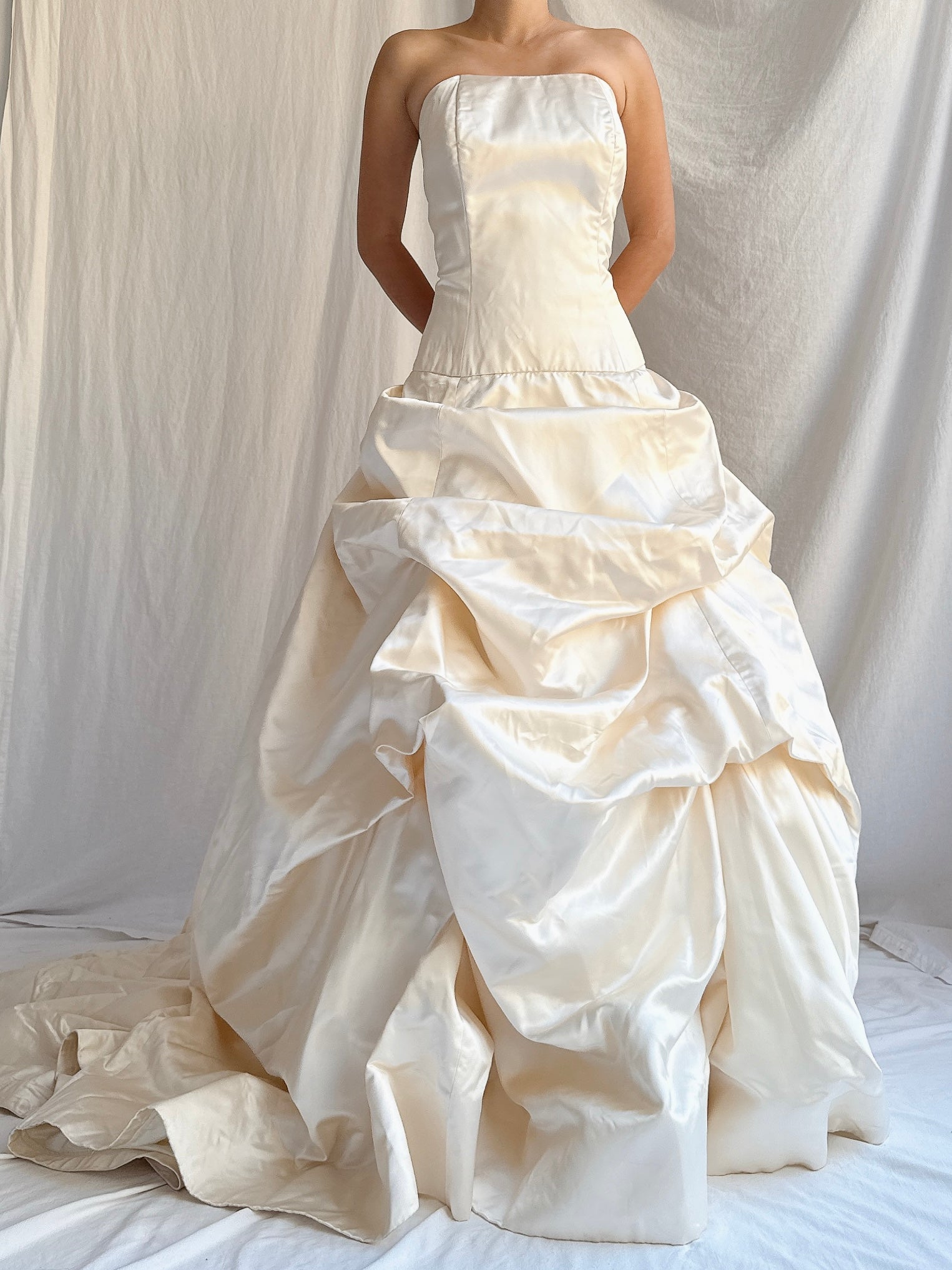 Vintage Silk Dropped Waist Gown - L