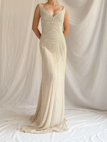 00 Pearl Beaded Gown - L/XL 14