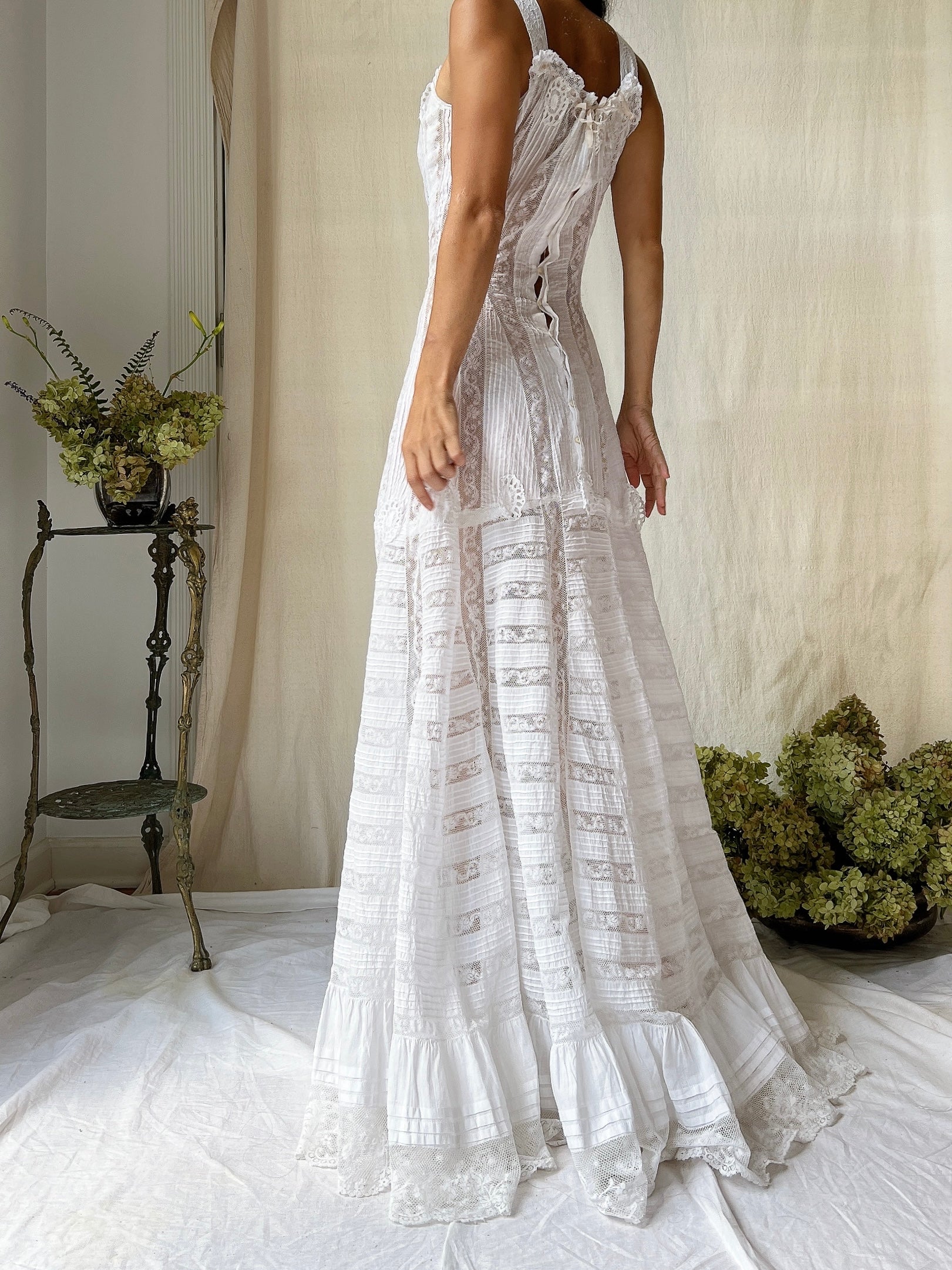 Rare Antique Valenciennes Camisole Gown - XS