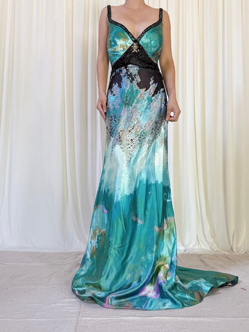 Vintage Satin Dress - L