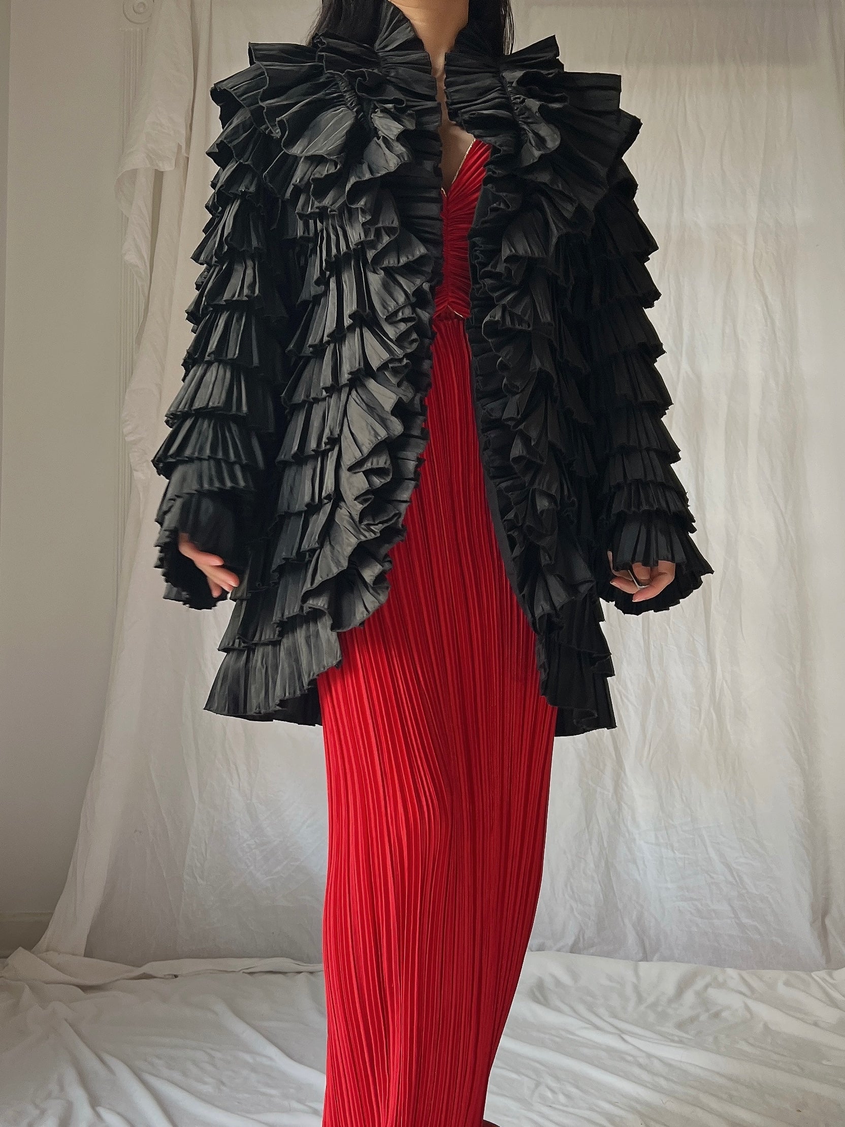 Vintage Ruffle Tiered Jacket - S-M