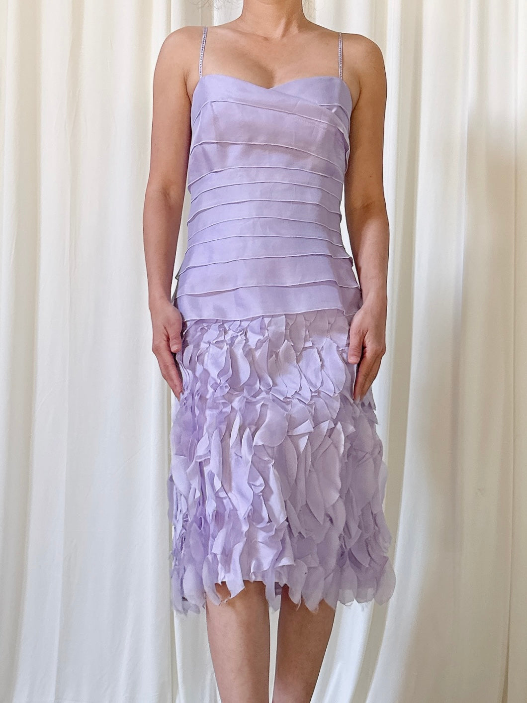 Vintage Lilac Silk Organza Dress - US 6