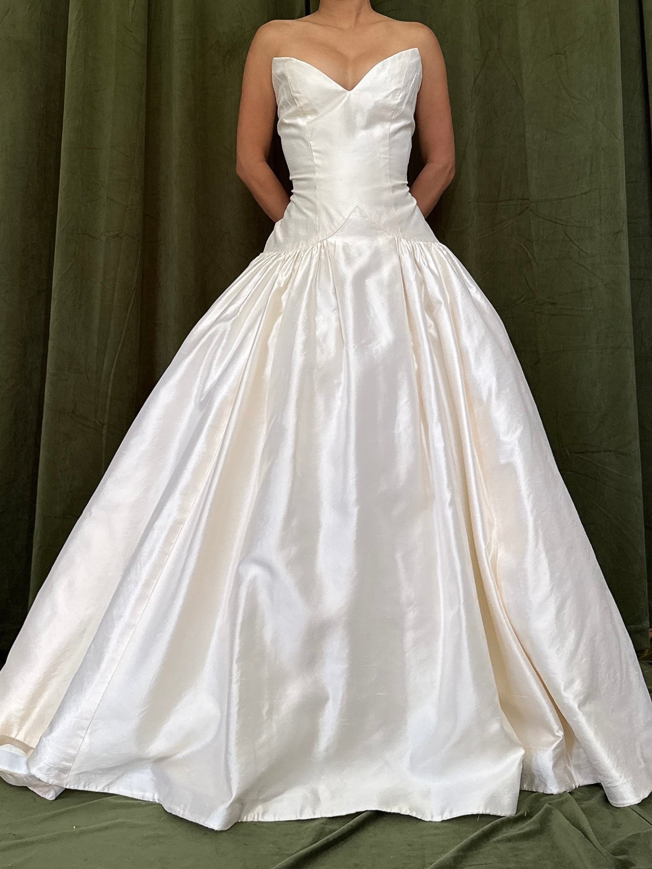 1980s Marisa Silk Dropwaist Gown - M