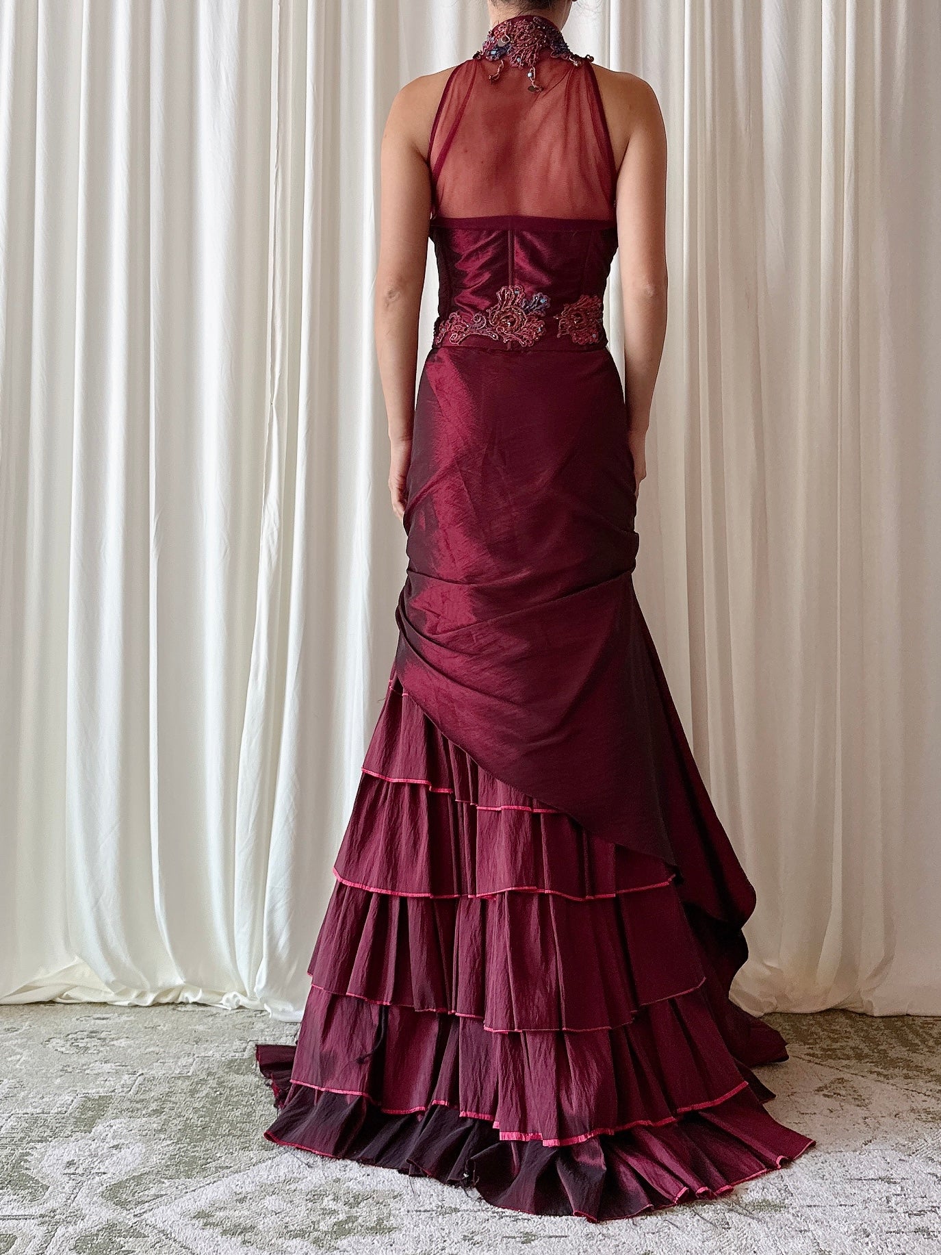 Vintage Musani Maroon 2 Piece Set - US 14
