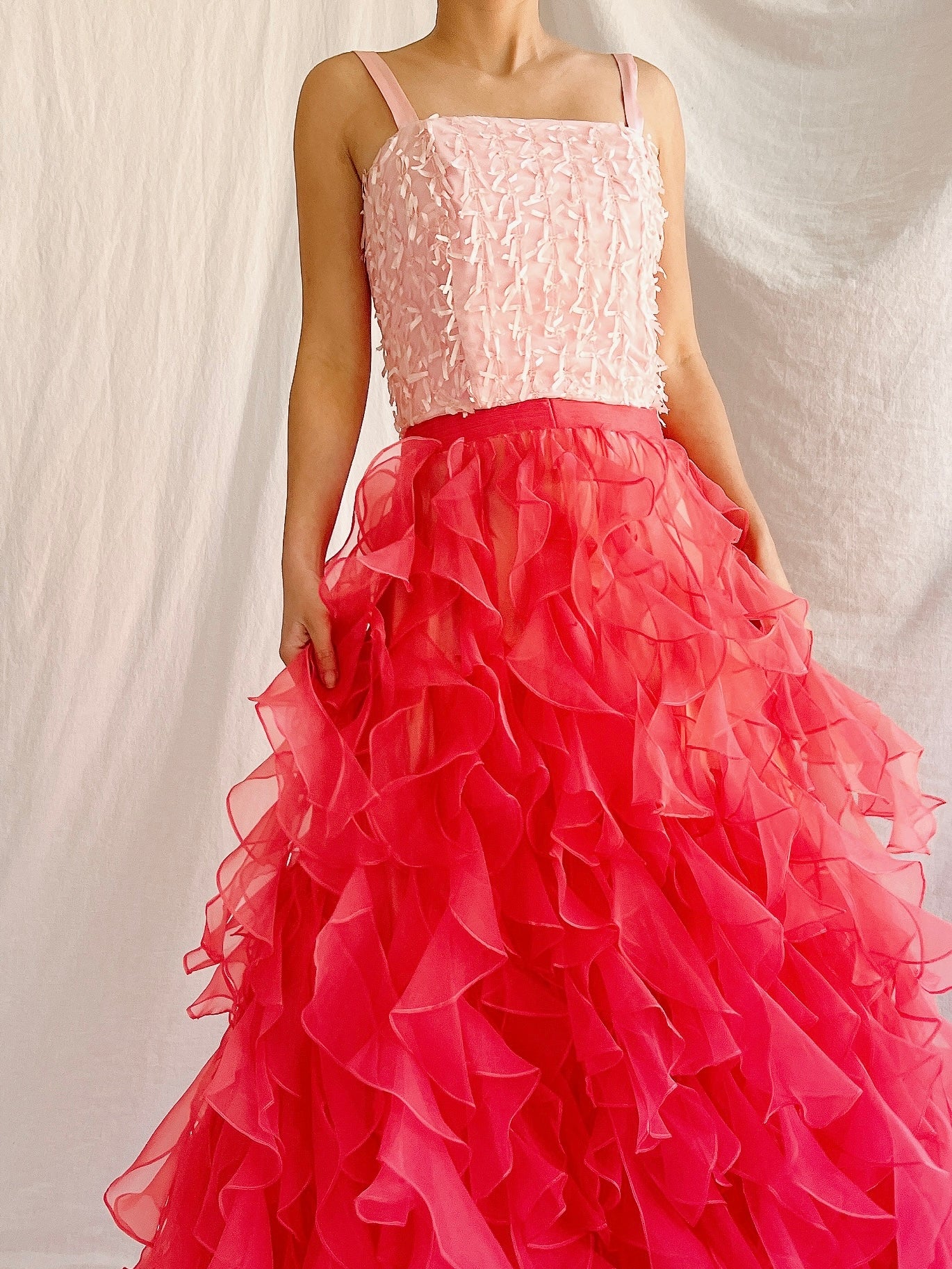Vintage Pink Bow Cami - S