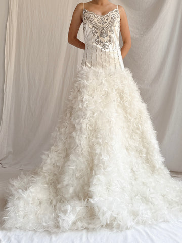 Vintage Sue Wong Ruffled Gown - M/8