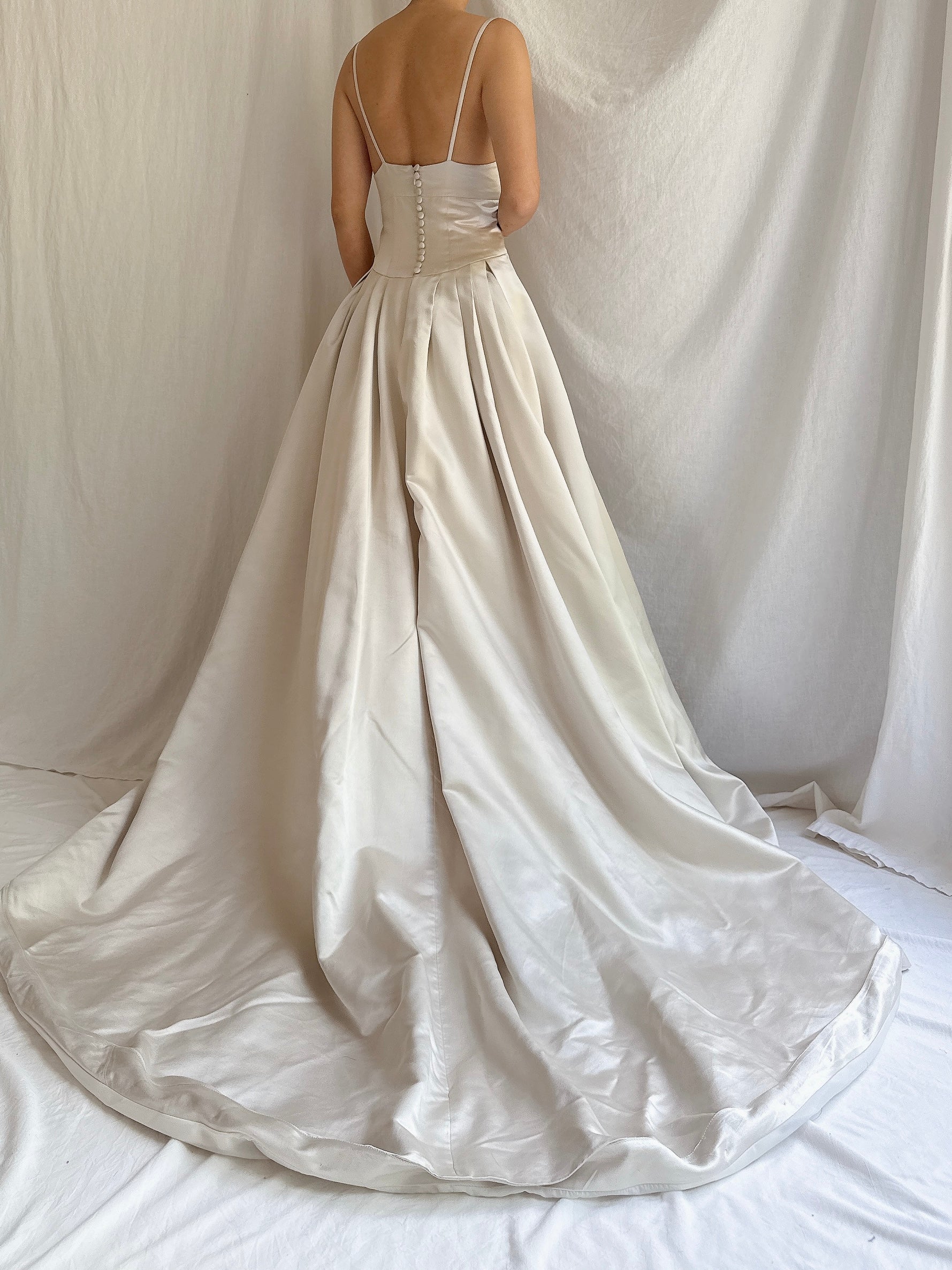 1990s Werkstatte Oyster Silk Gown - M