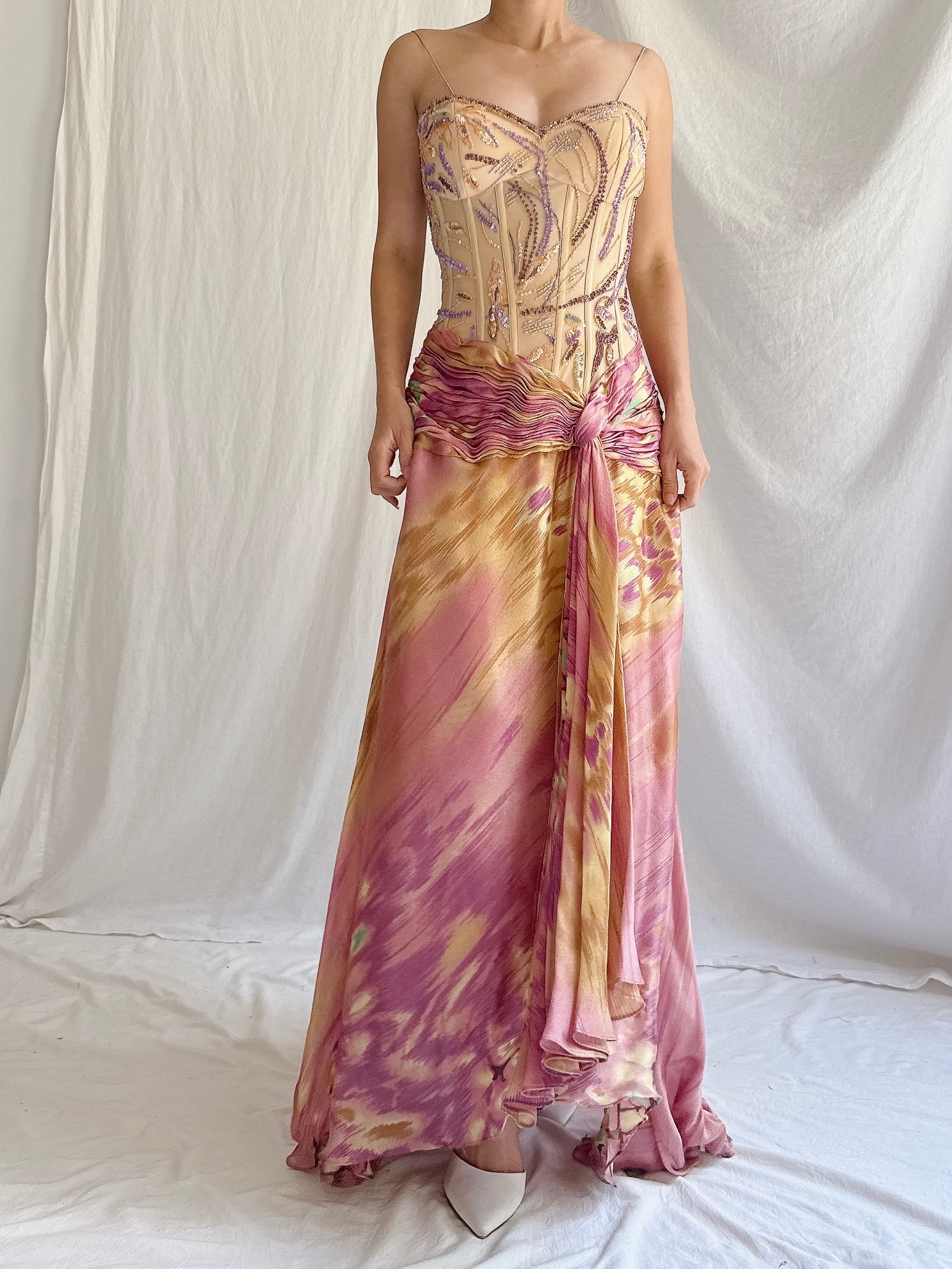 Vintage Abstract Bustier Dress - S/M 6