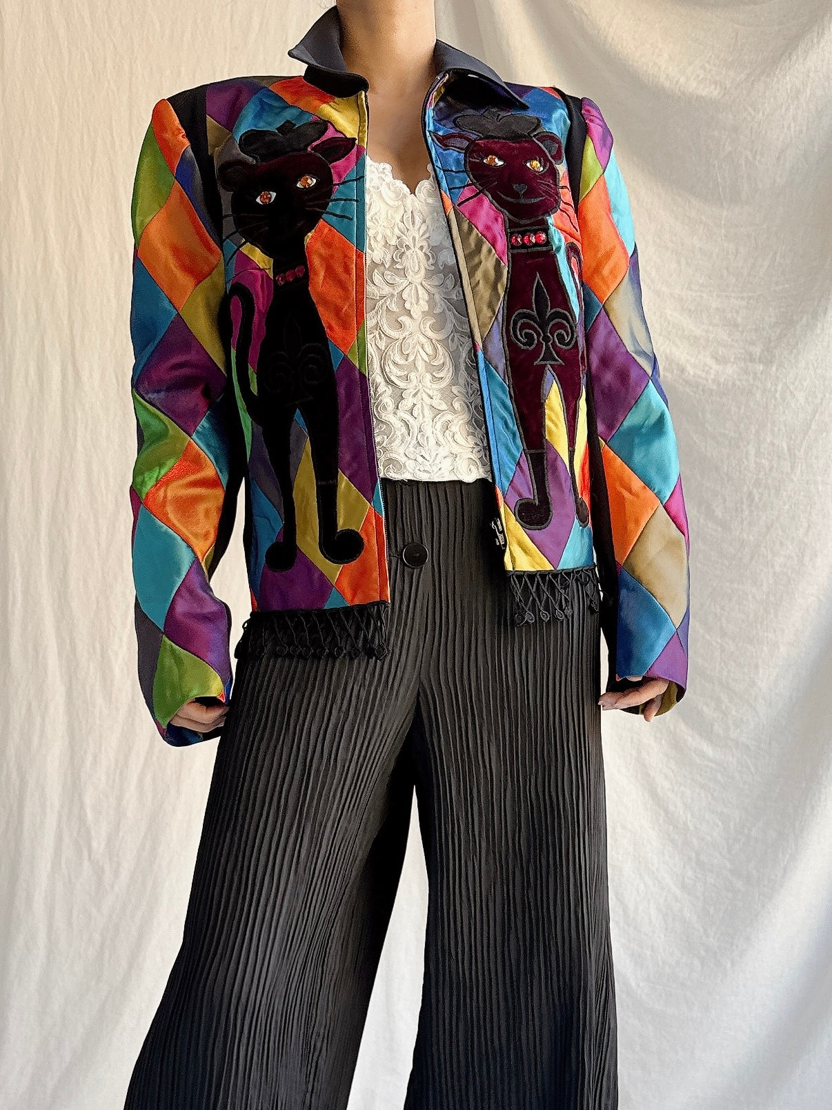 Vintage Kyoko Higa Paris Cat Jacket - FR 40 M