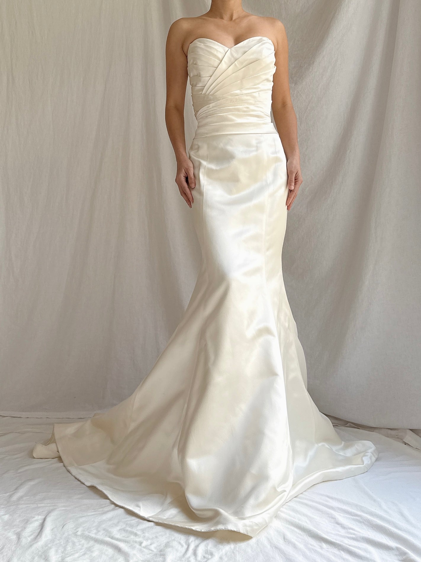 Vintage Silk Sweetheart Gown - S/6