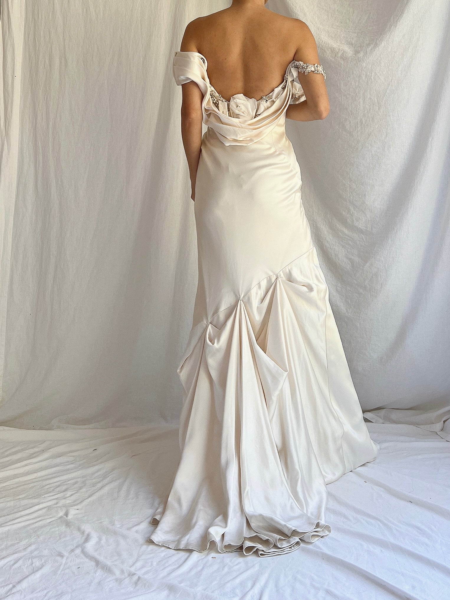 Vintage Silk Bustier Dress - M/8