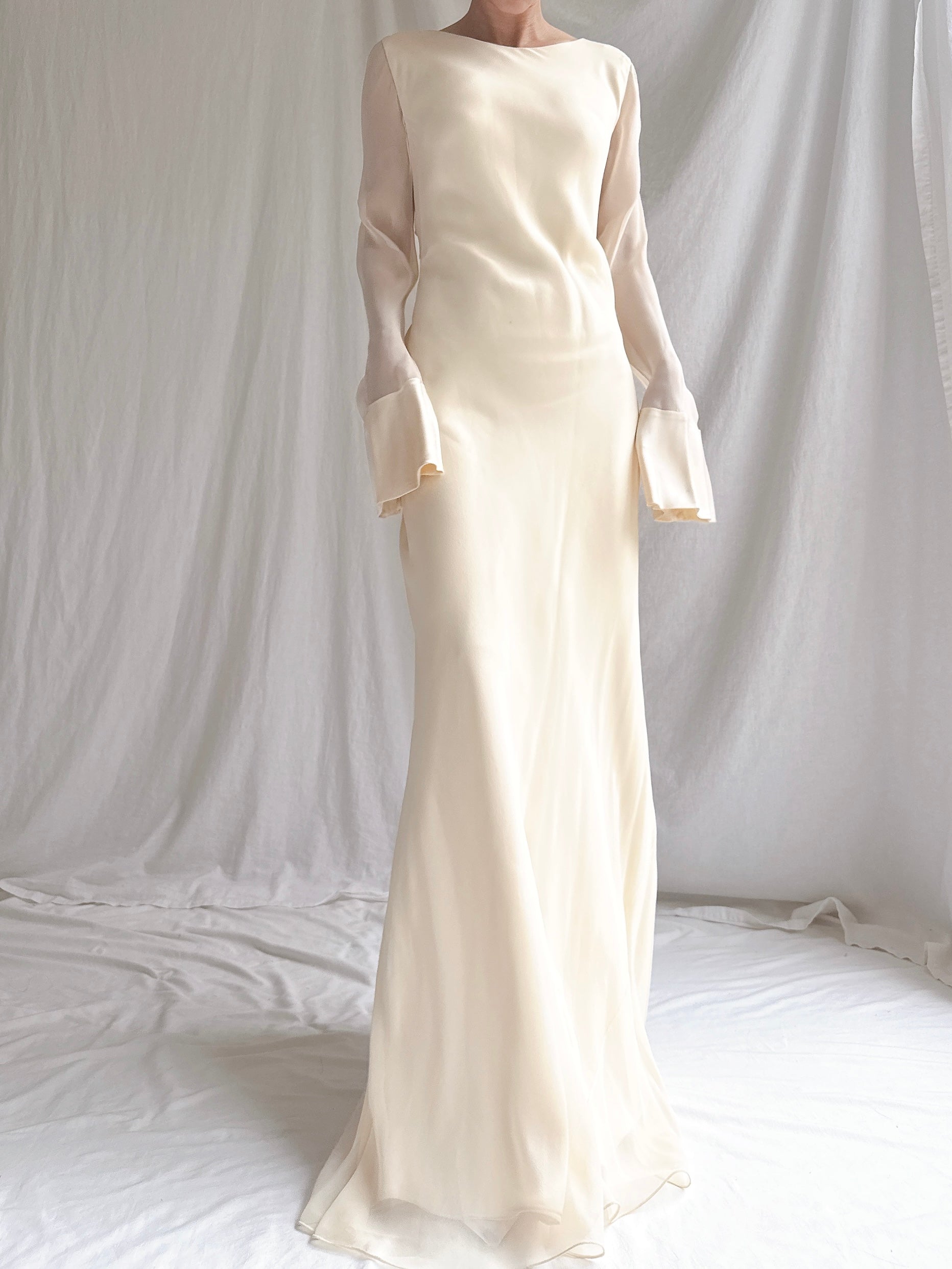 Vintage Amy Michelson Silk Bias Cut Gown - S/4/6