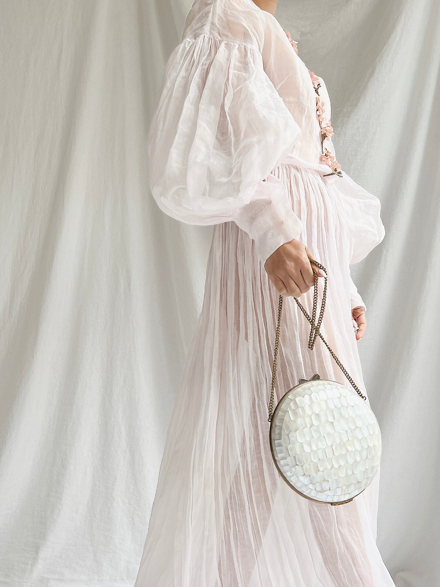 Vintage Mother-of-Pearl Ivory Inlaid Purse
