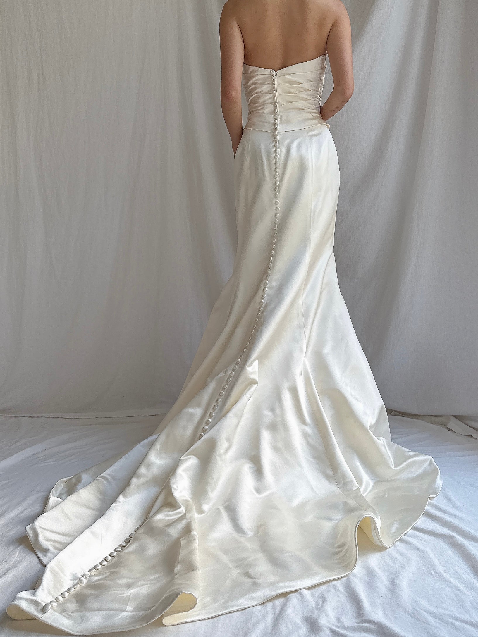 Vintage Silk Sweetheart Gown - S/6
