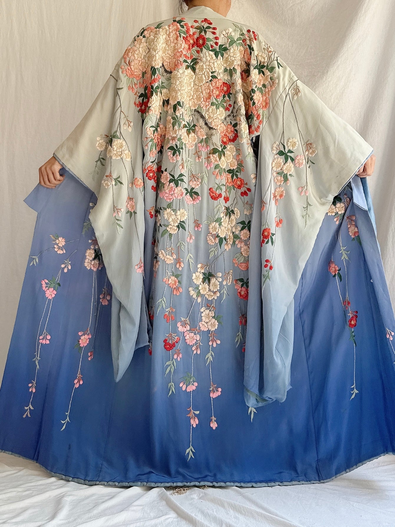 Antique Ombre Cherry Blossom Kimono - OSFM