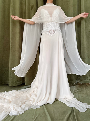 Vintage Rosa Clara Couture Silk Chiffon Gown - M/8