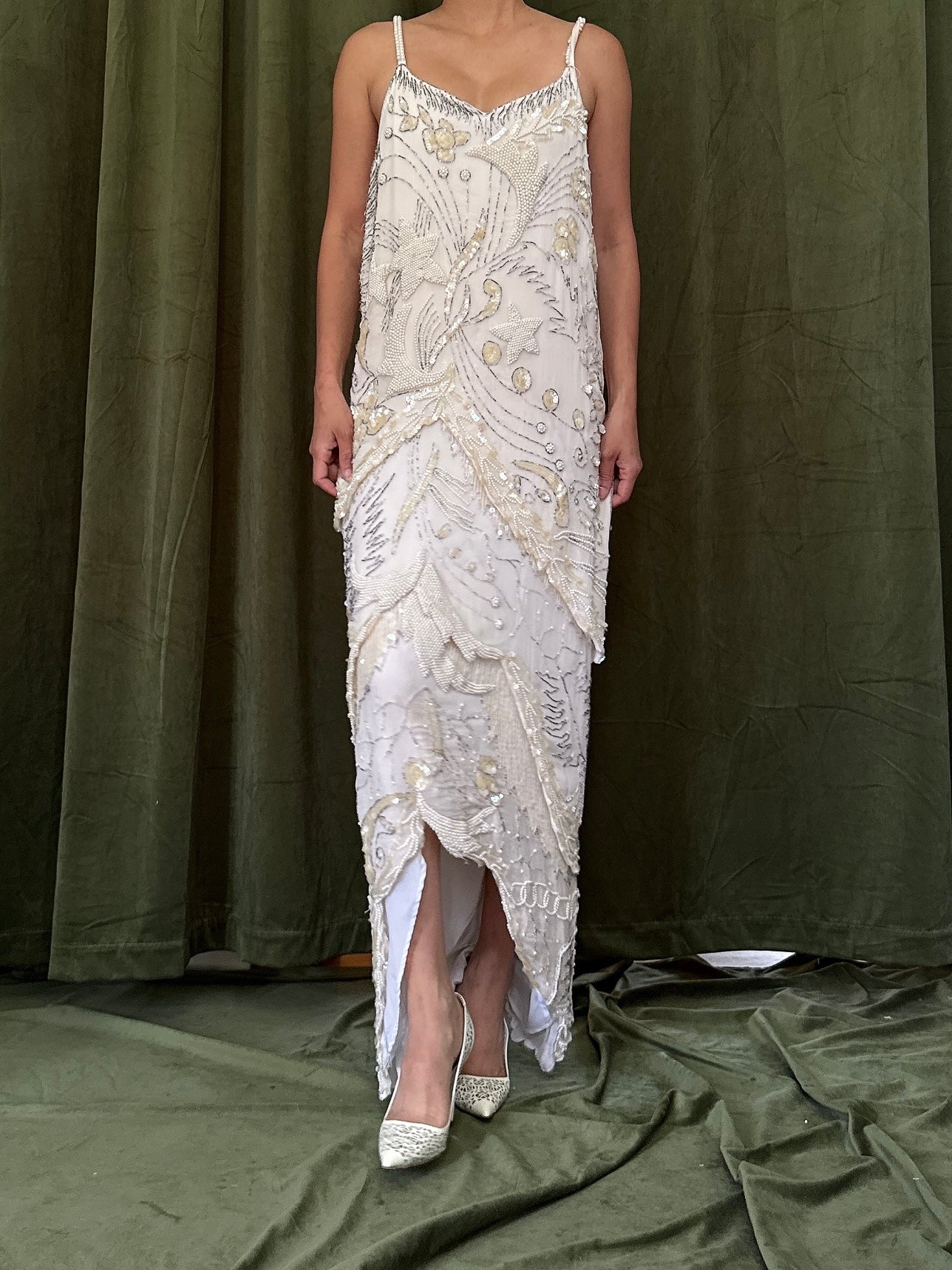 Vintage Stars Beaded Gown - M