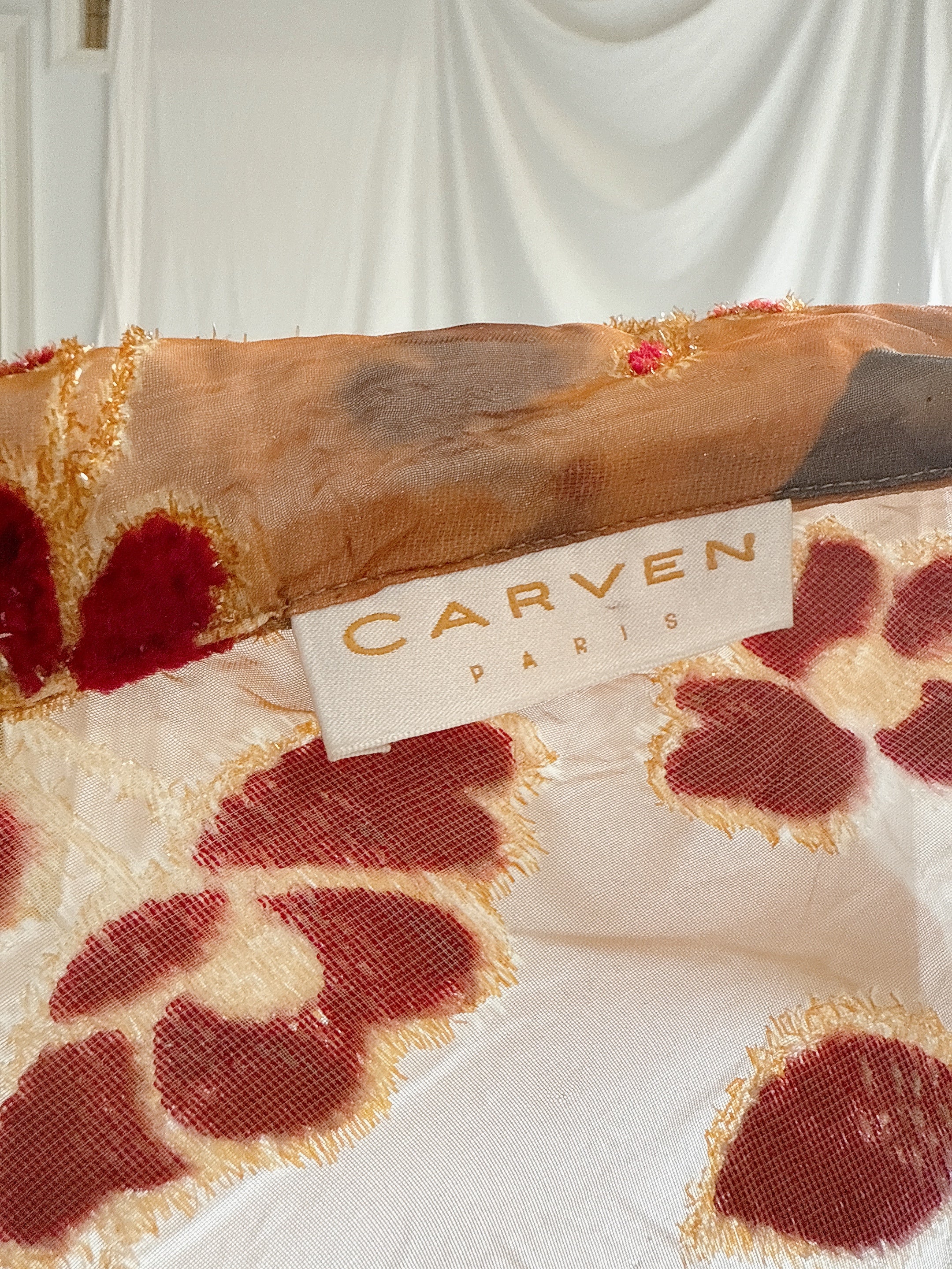Vintage Carven Paris Silk Shirt - M