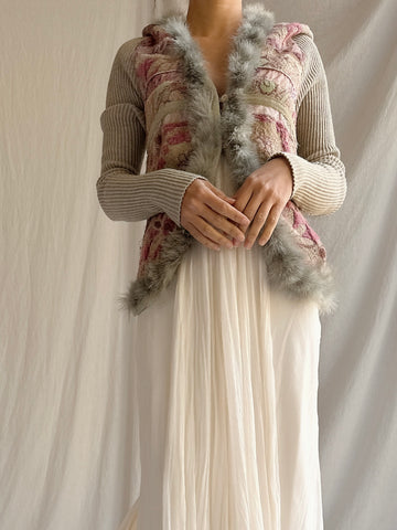 Vintage Tricot Chic Italian Knit Cardigan - S