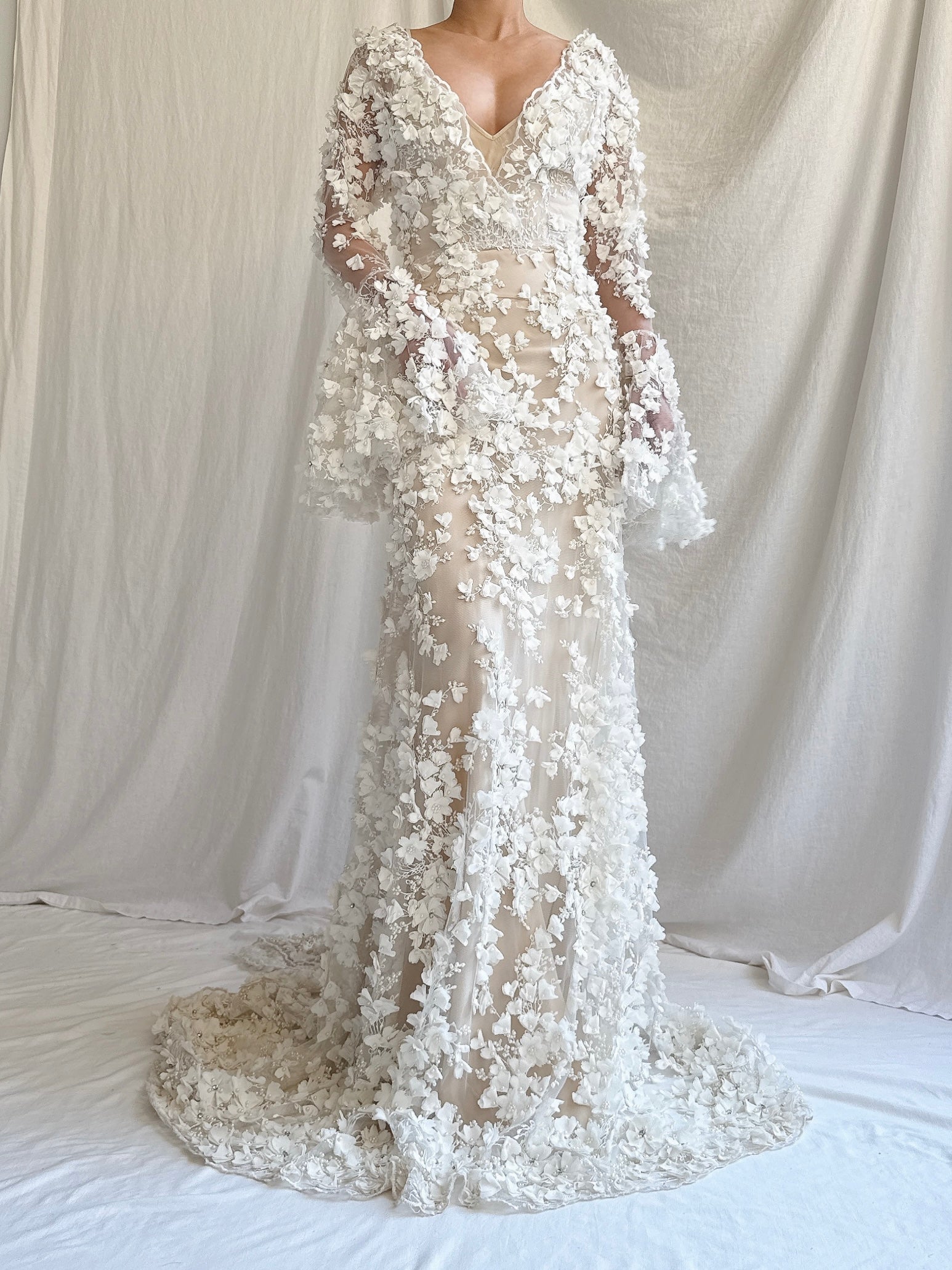 Gossamer Sample - Angel Sleeve Dress - S/6