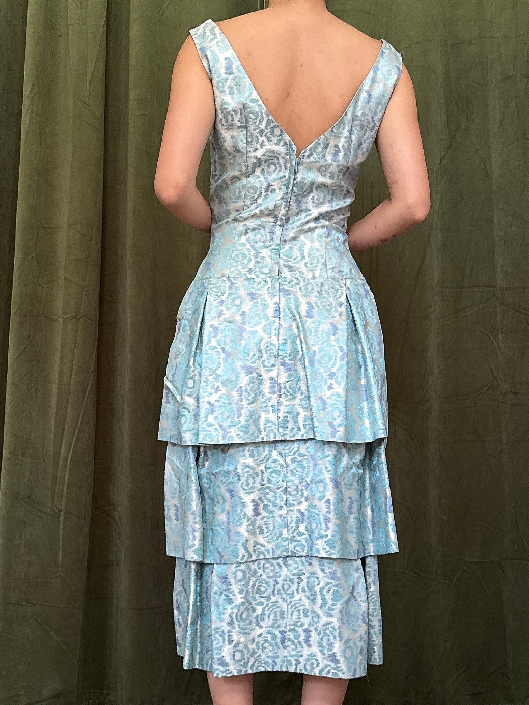 1960 Jacquard Dropped Waist Dress - XS/S