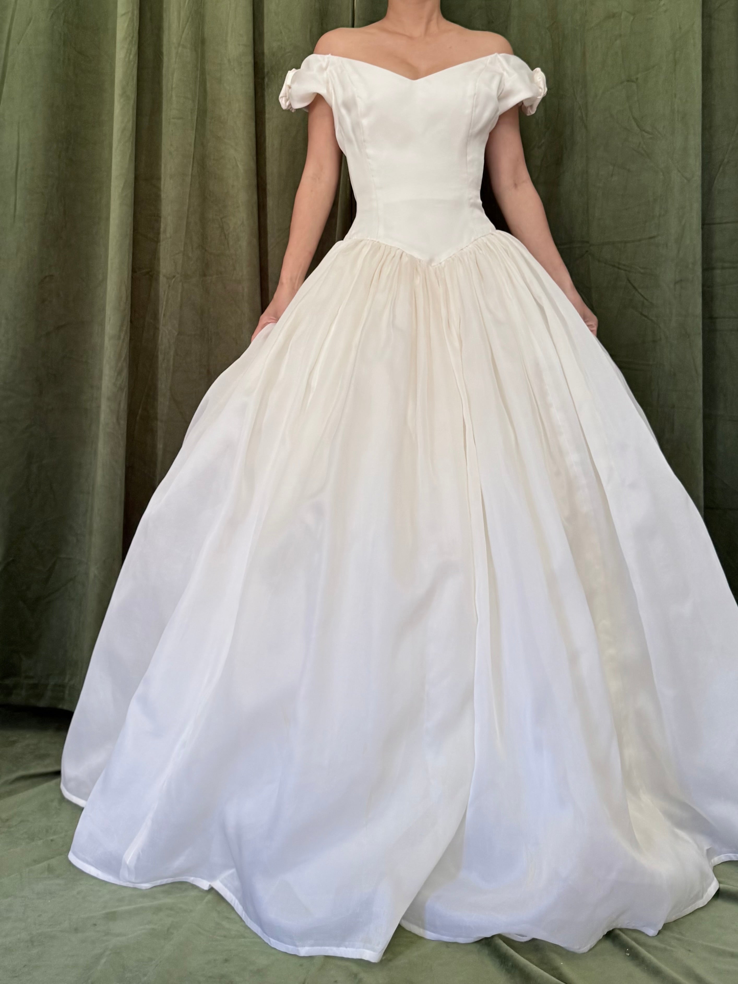 Vintage Lazaro Silk Organza Gown - M/6/8