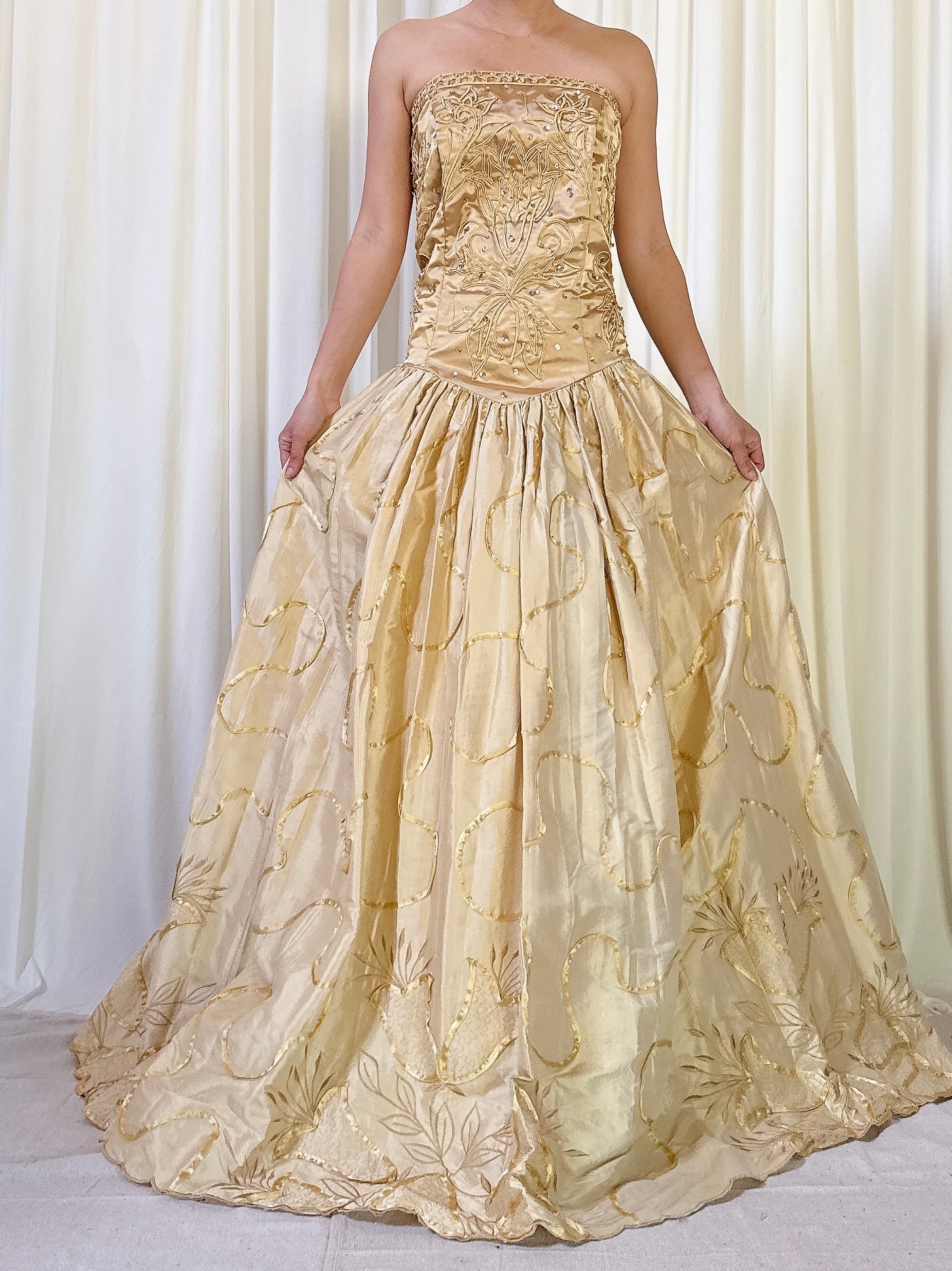 Vintage Fanaz Designs Mustard Dress - FR 48