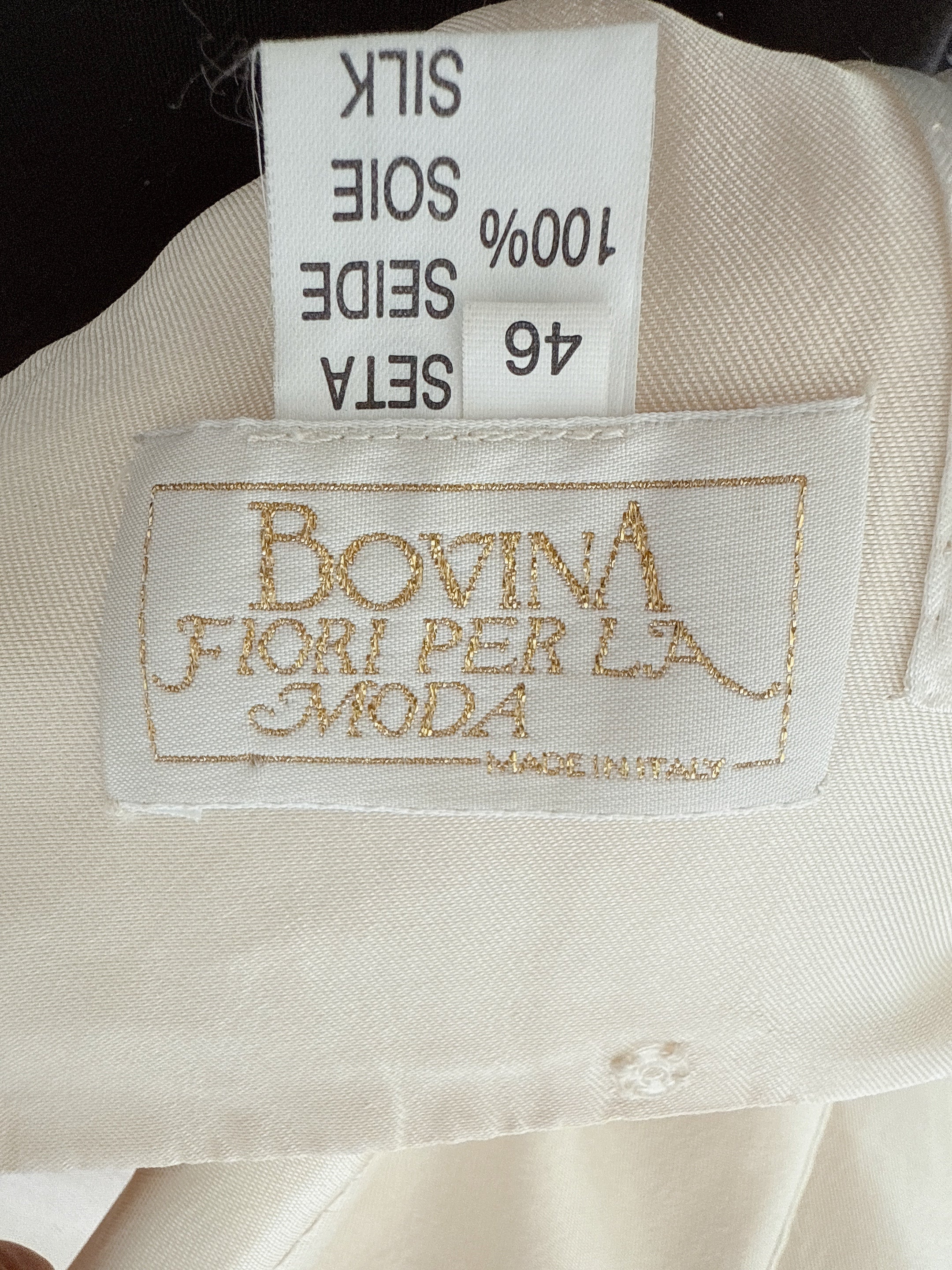 Vintage Bovina Silk Embroidered Set - IT 46/US 10