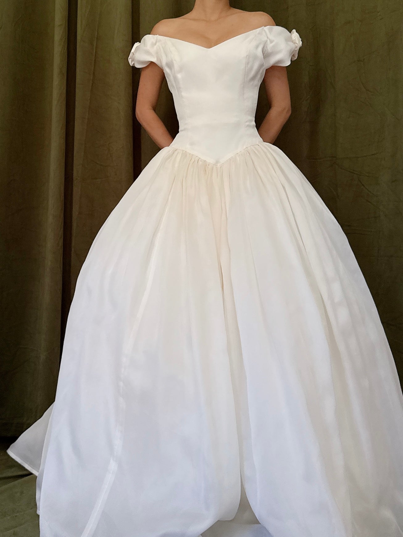 Vintage Lazaro Silk Organza Gown - M/6/8