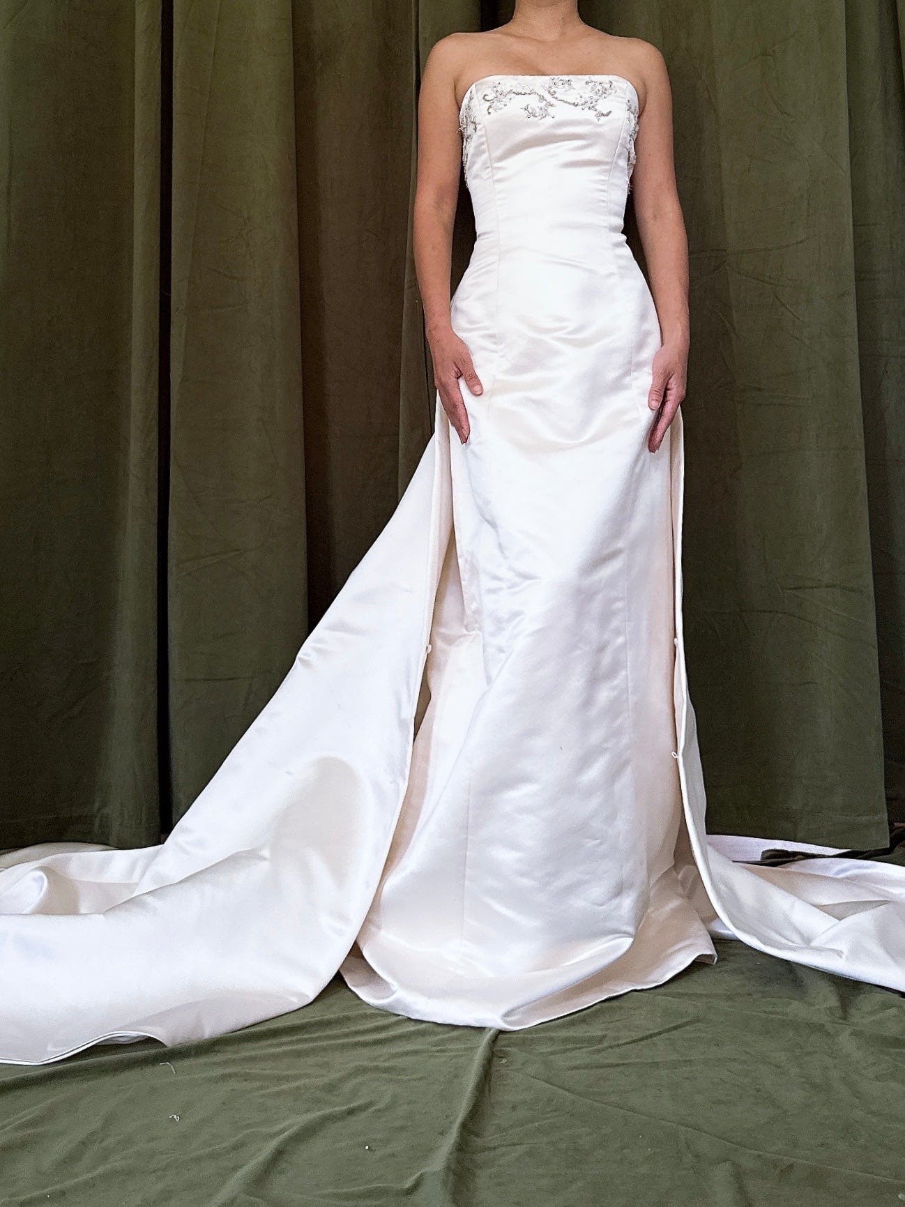 1990s Ulla-Maija Silk Strapless Gown - M
