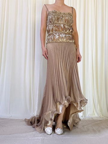Vintage Gatti Nolli Tan Dress - IT 44