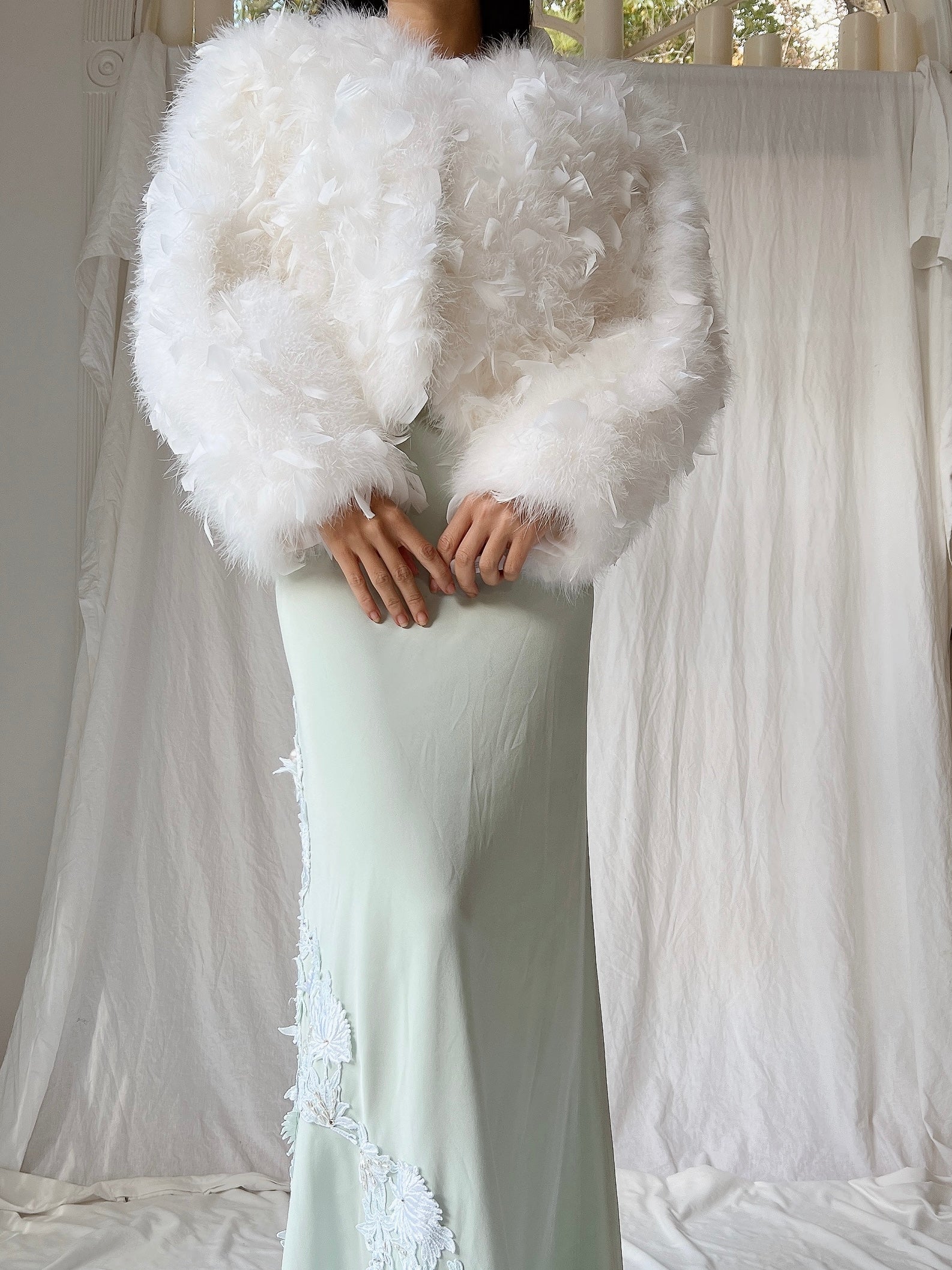 Vintage Feather Jacket - S/M