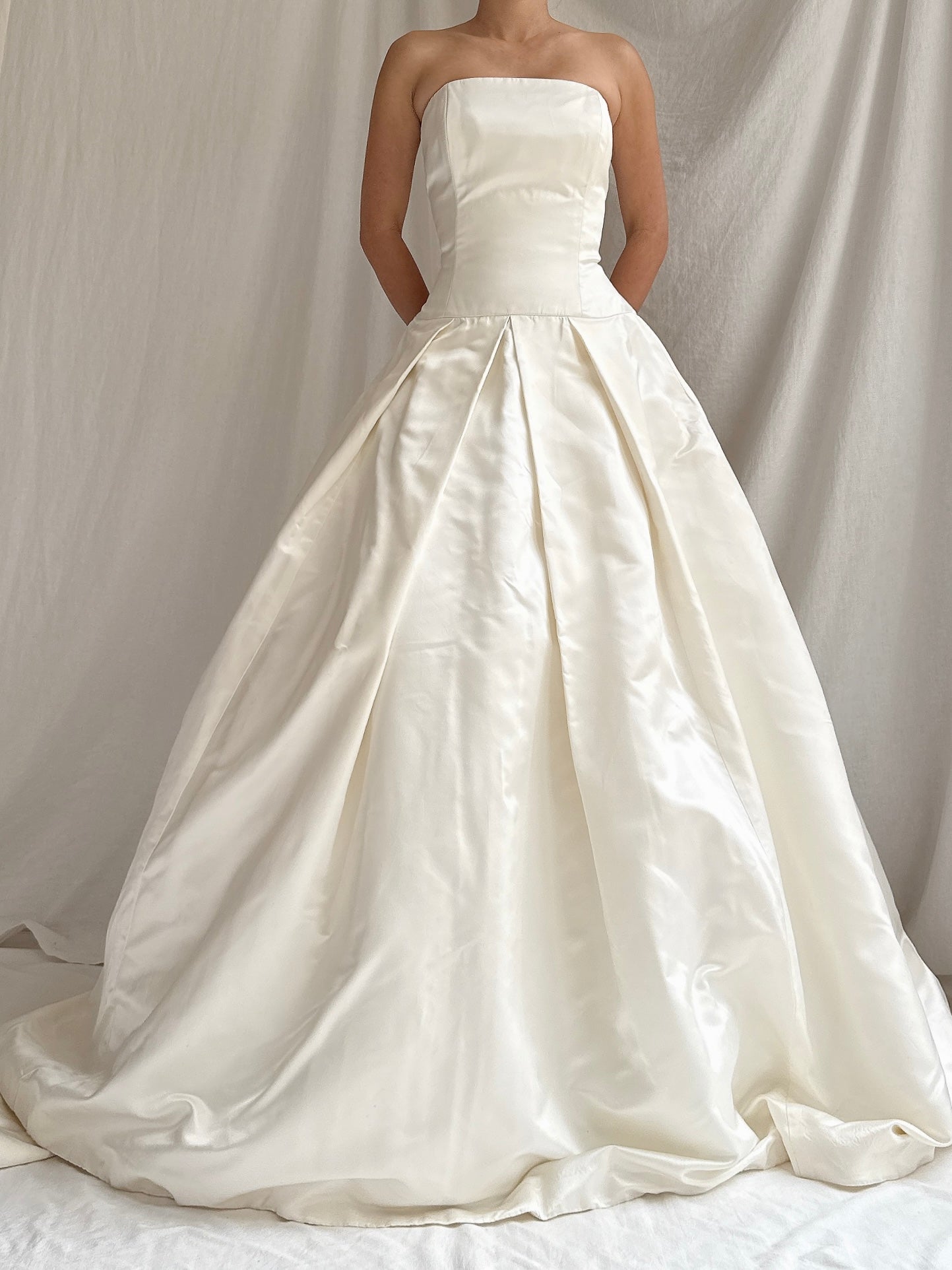 Vintage Amsale Silk Strapless Gown - S/M 6