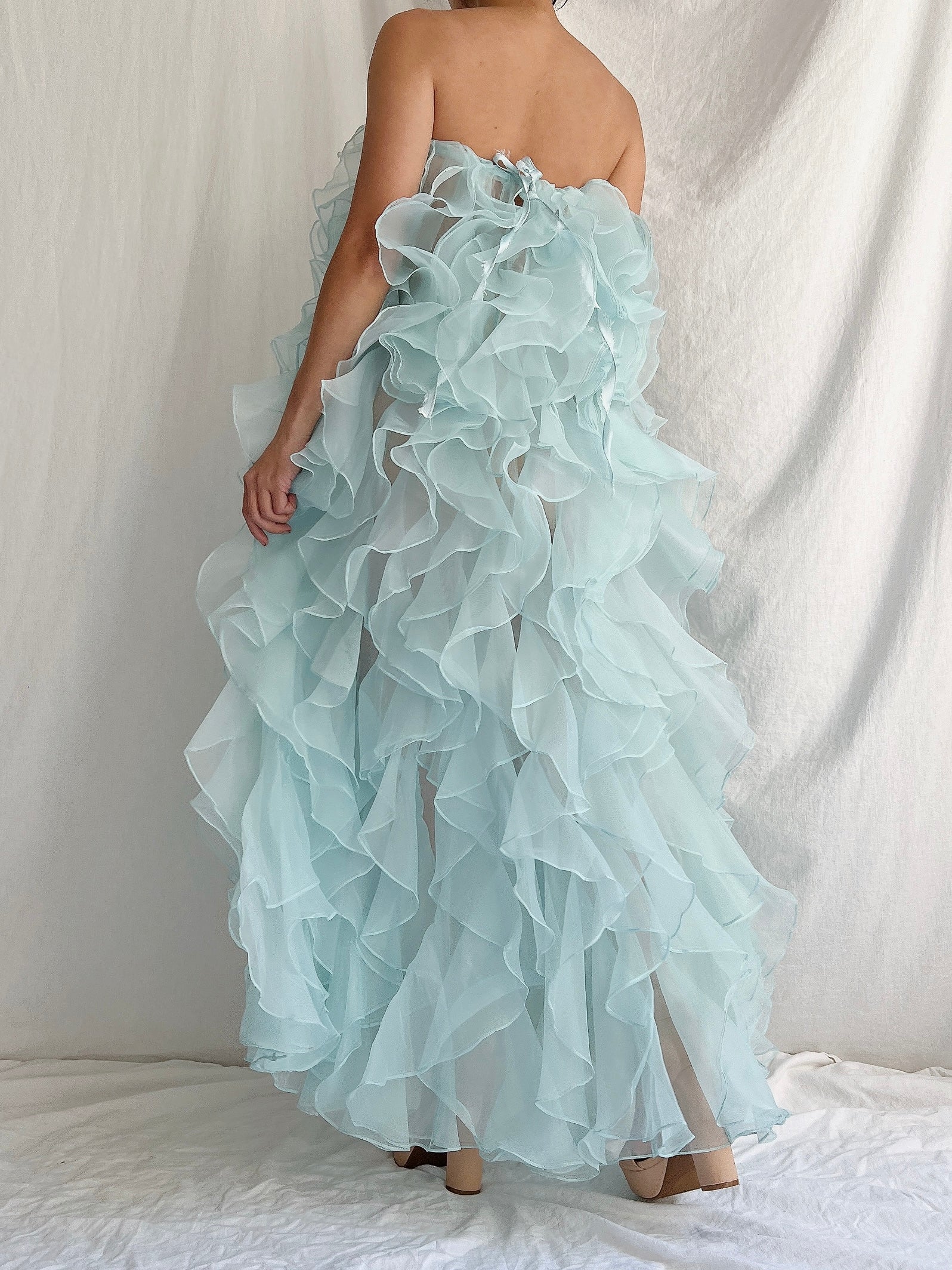 Cyan Ruffle Skirt/Dress - OSFM