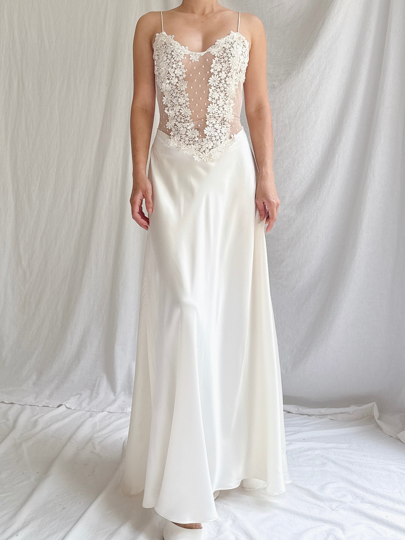 Vintage Satin Slip Dress - M